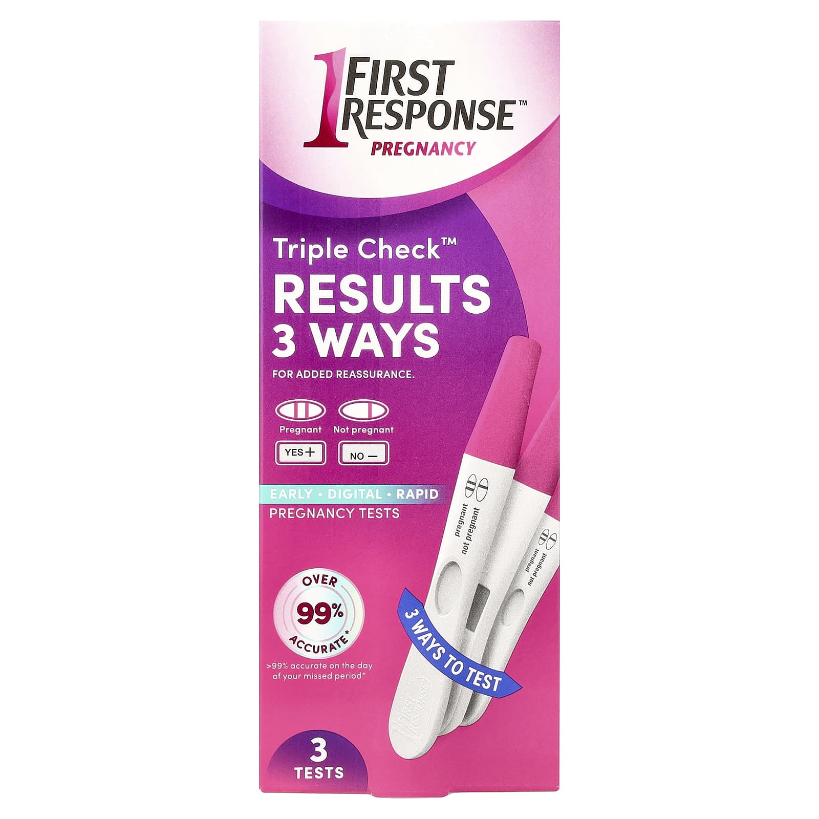 Triple Check Pregnancy Tests for Added Reassurance - 3 Tests - Image 1