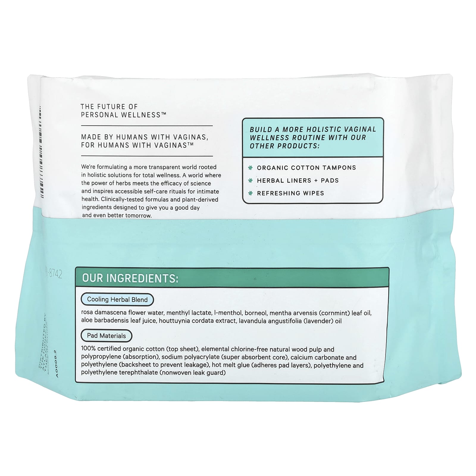 The Honey Pot Company, Organic Herbal-Infused Pads with Wings, Super, 16 Count - Image 2