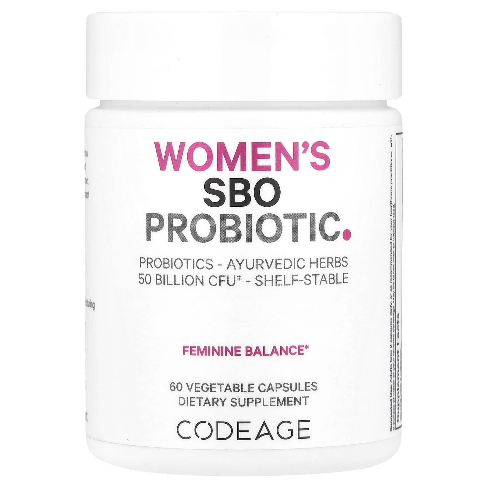 Codeage Women's SBO Probiotic 60 Capsules - Image 1