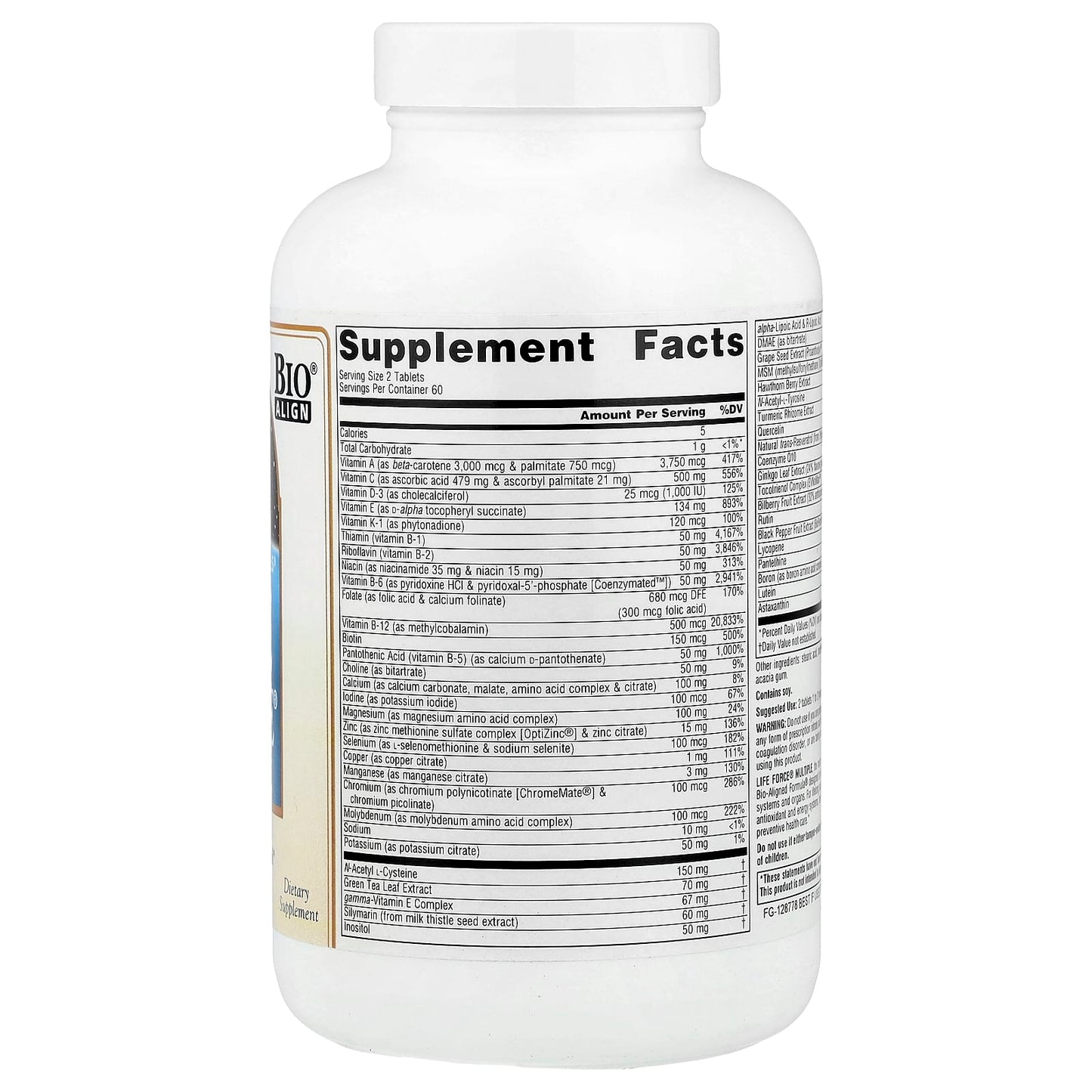 Source Naturals, Life Force Multiple®, No Iron, 120 Tablets - Image 2