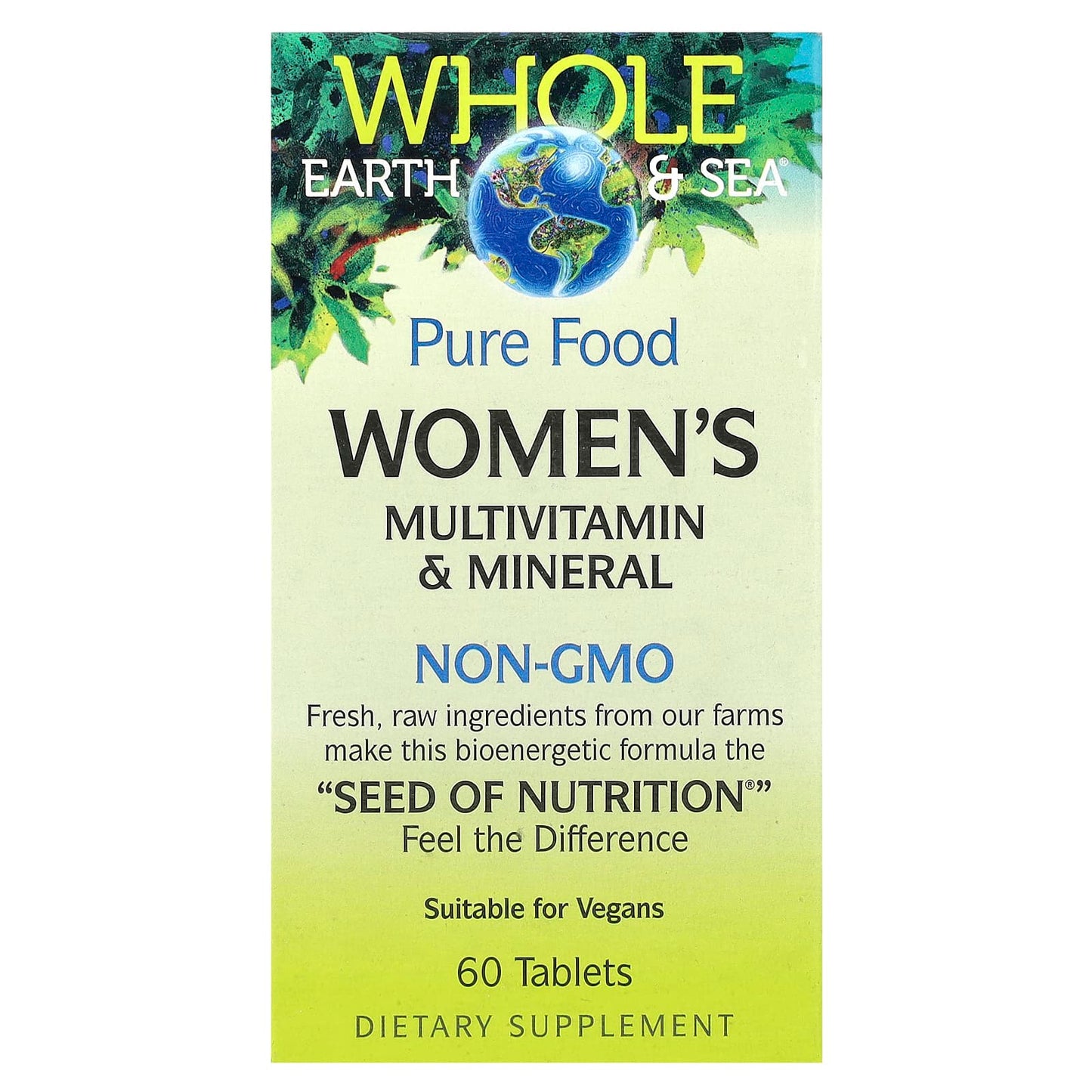 Natural Factors, Whole Earth & Sea®, Women's Multivitamin & Mineral, 60 Tablets - Image 1