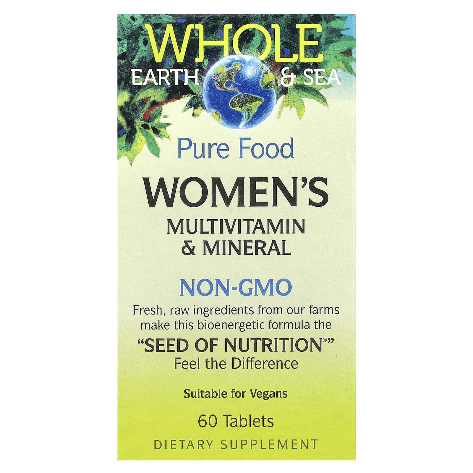 Natural Factors, Whole Earth & Sea®, Women's Multivitamin & Mineral, 60 Tablets - Image 1