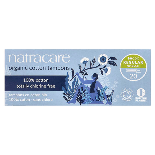 Natracare, Organic Cotton Tampons, Regular, Normal, 20 Tampons - Image 1