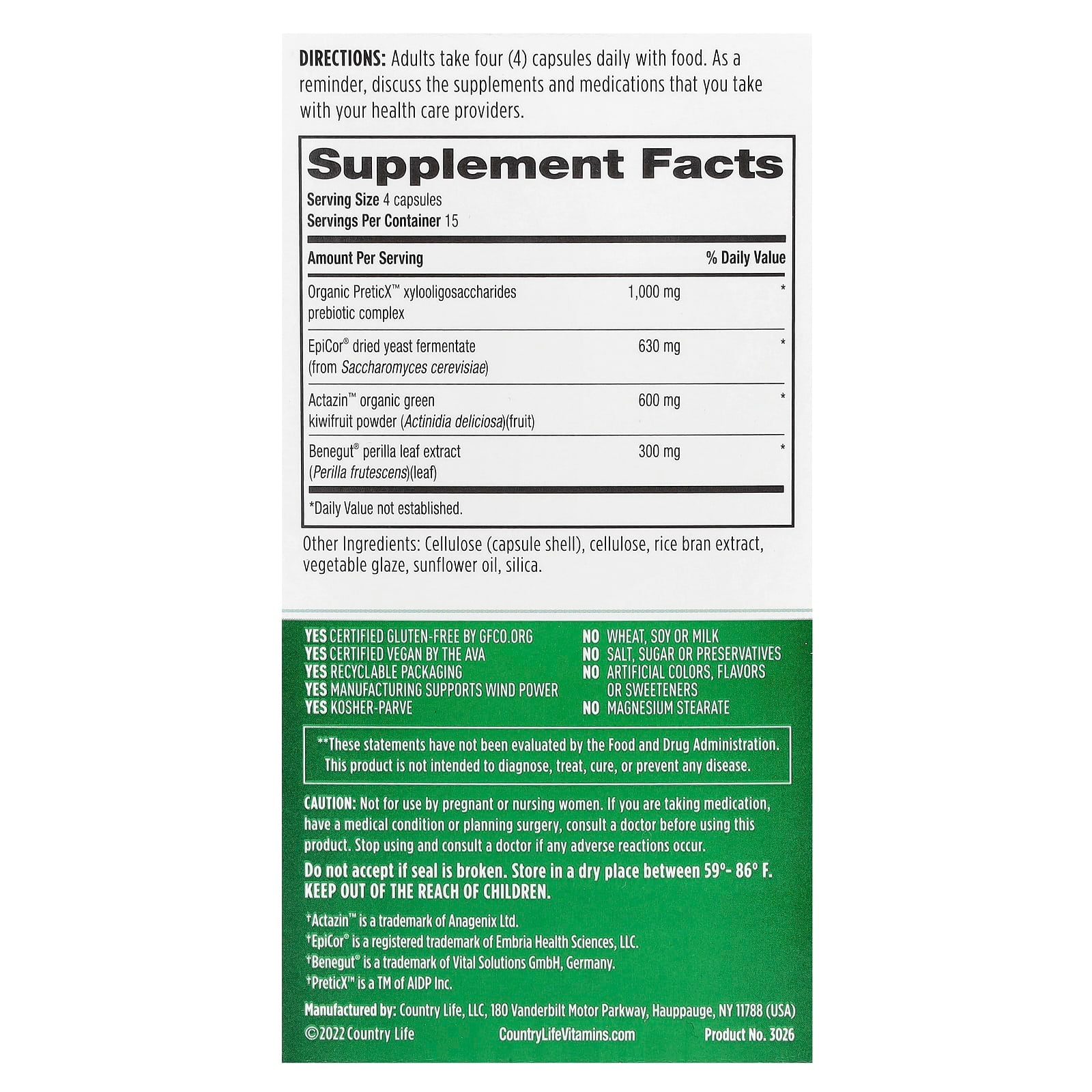 Country Life Gut Connection Digestive Balance 60 Vegan Capsules - Image 2