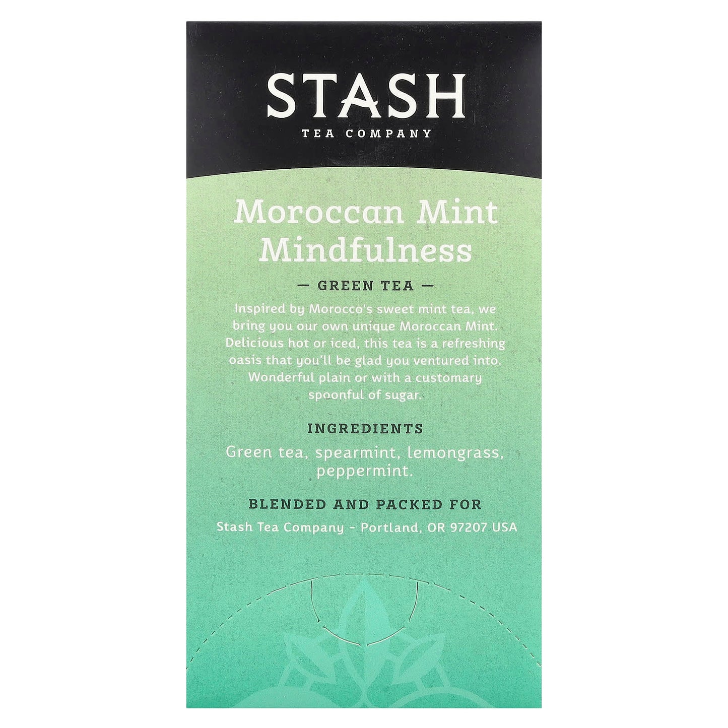 Stash Tea, Green Tea, Moroccan Mint Mindfulness, 20 Tea Bags, 0.9 oz (26 g) - Image 2