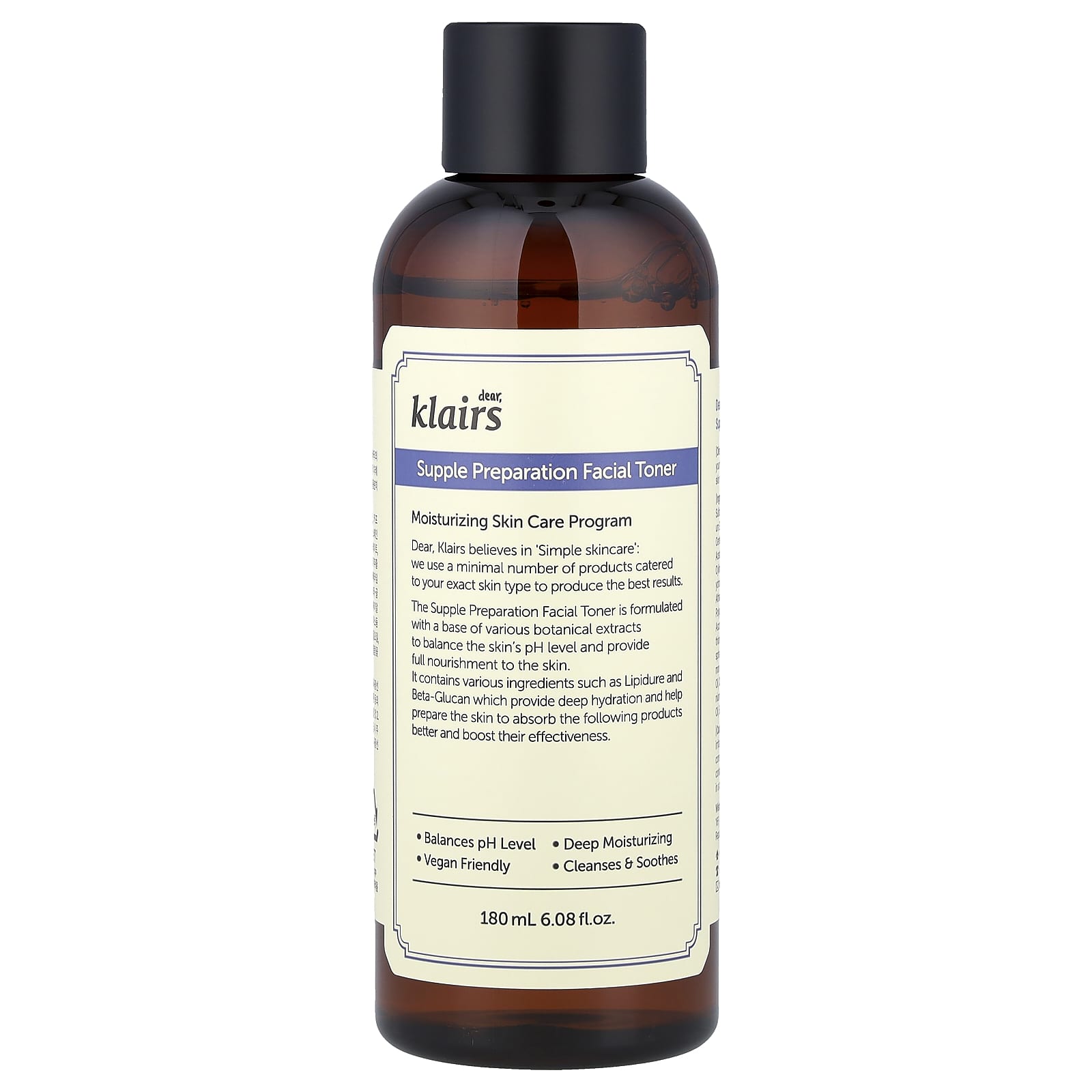 Klairs Supple Preparation Facial Toner for Balanced Skin 6.08 fl oz - Image 1