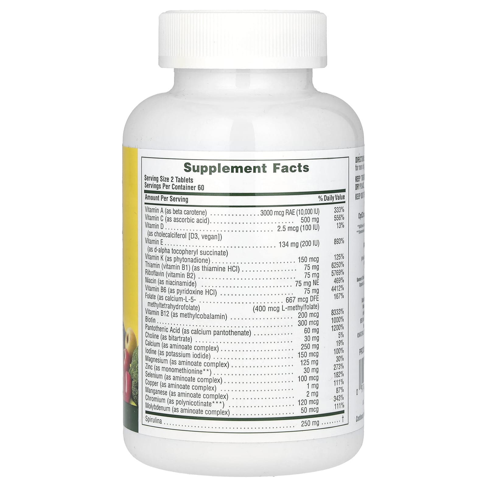 NaturesPlus, Source of Life Men, Multivitamin & Mineral Supplement with Concentrated Whole Foods, Iron-Free, 120 Tablets - Image 2