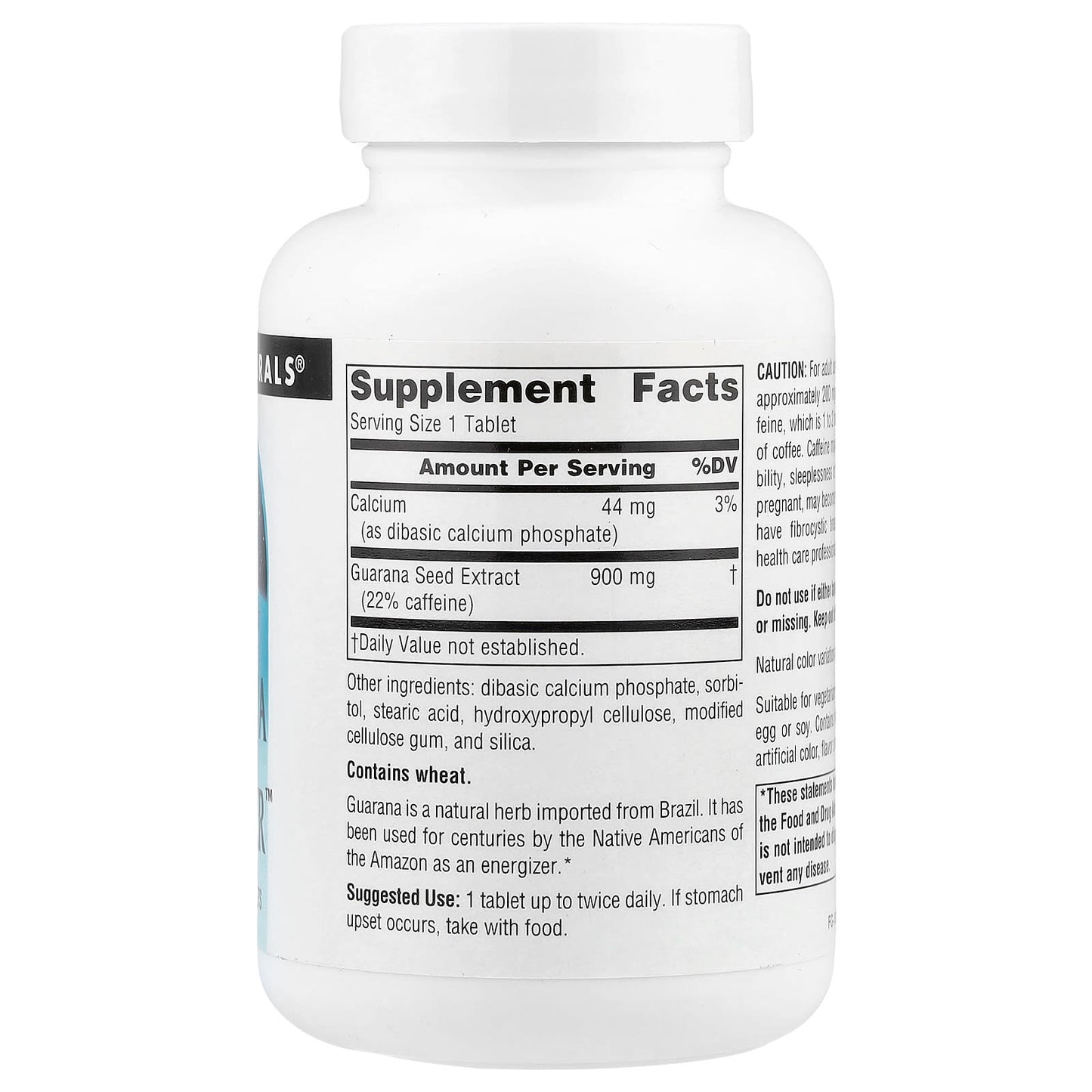 Source Naturals, Guarana Energizer™, 60 Tablets - Image 2