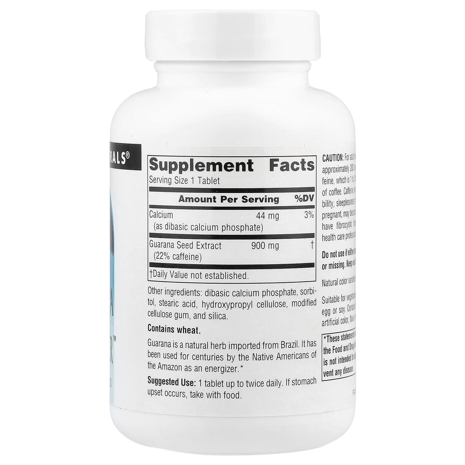 Source Naturals, Guarana Energizer™, 60 Tablets - Image 2