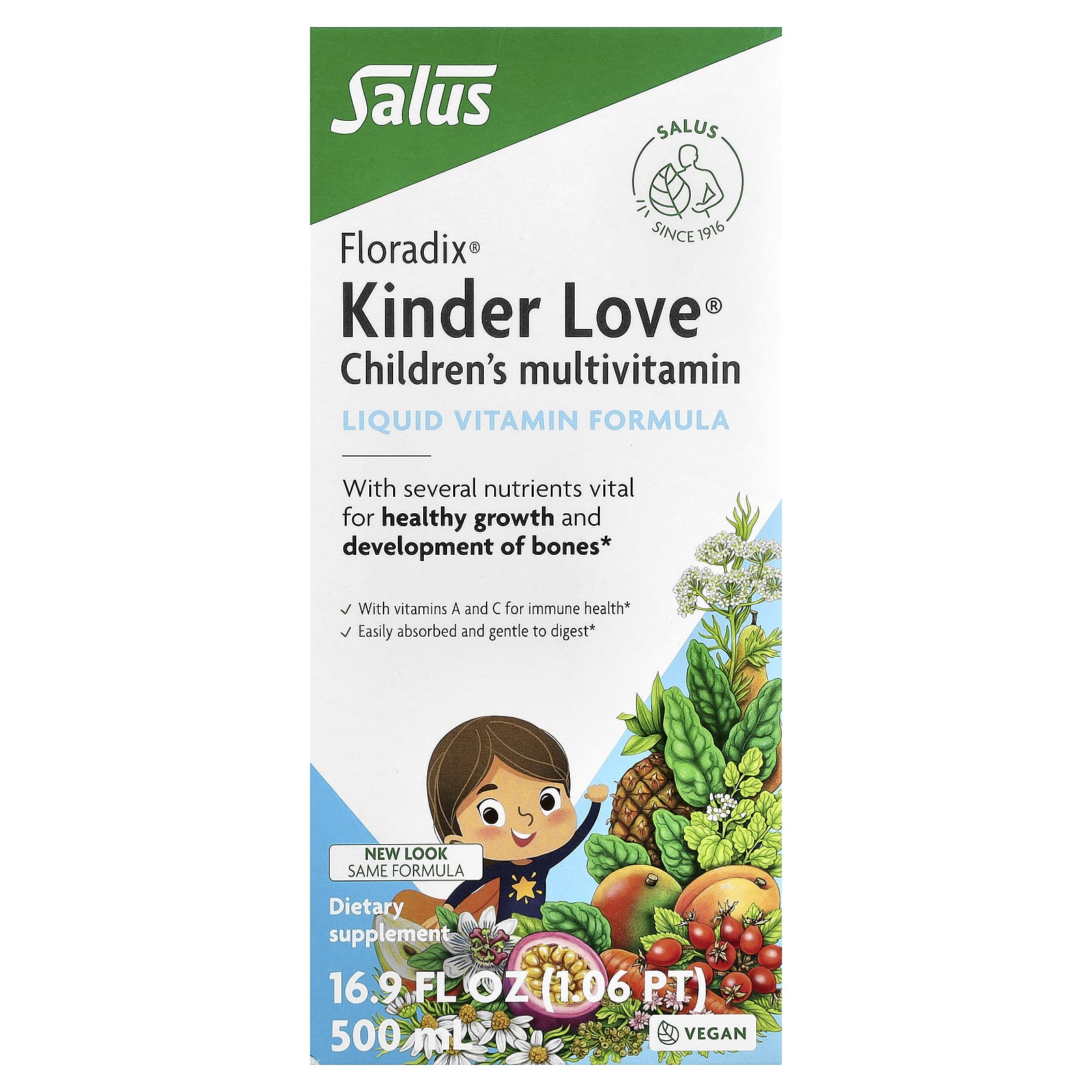 Floradix Kinder Love Children's Multivitamin Liquid 16.9 fl oz - Image 1