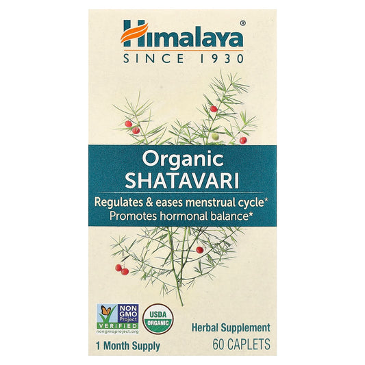 Himalaya Organic Shatavari, 60 Caplets for Menstrual Balance - Image 1