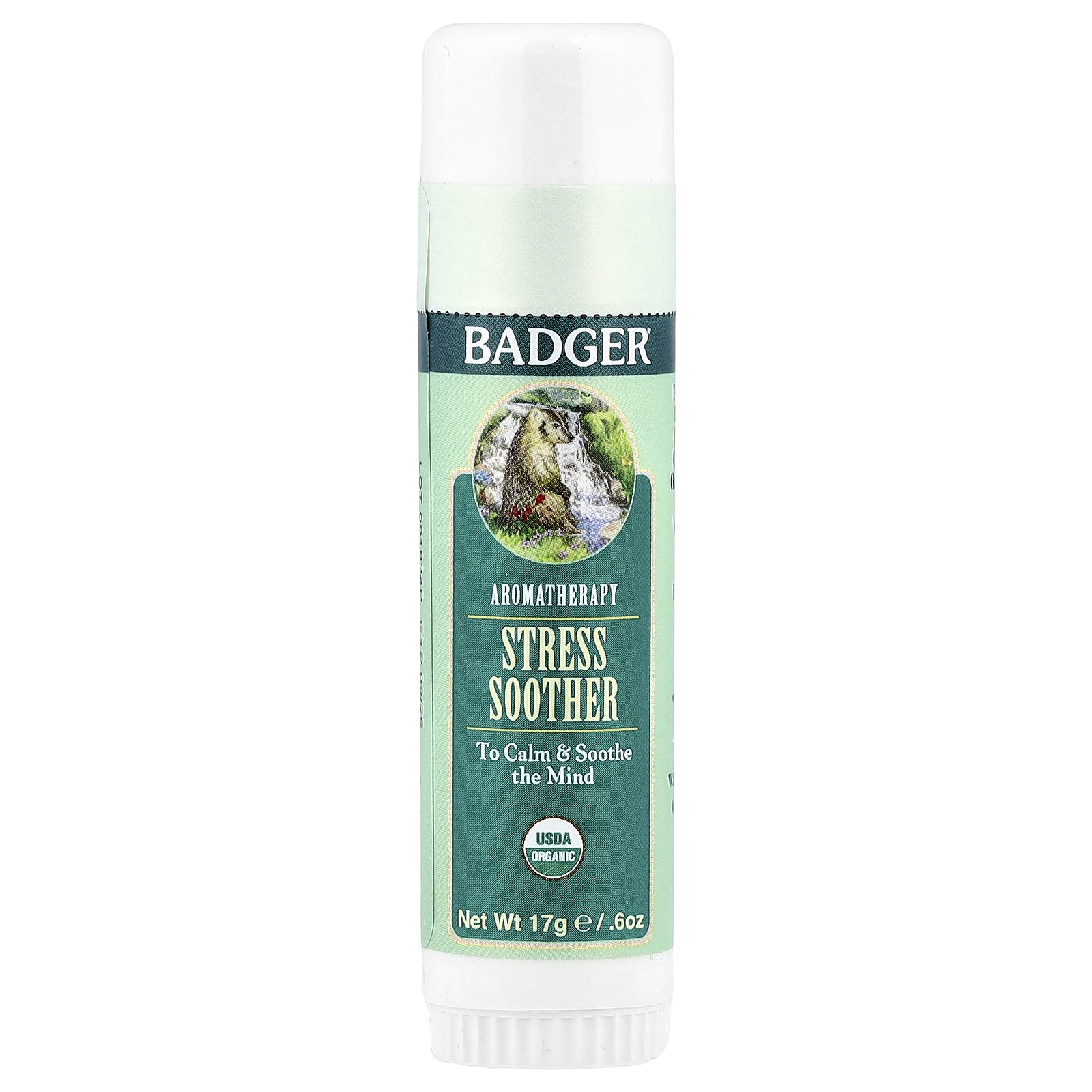 Badger Organic Aromatherapy Stress Soother Tangerine & Rosemary 0.60 oz - Image 1
