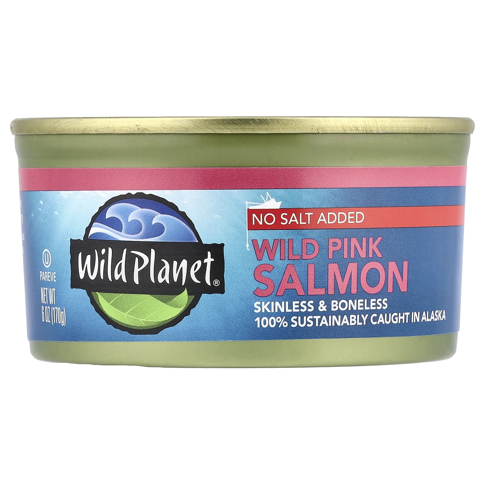 Wild Planet, Wild Pink Salmon, No Salt Added, 6 oz (170 g) - Image 1