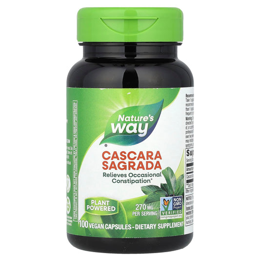 Nature's Way, Cascara Sagrada, 270 mg, 100 Vegan Capsules - Image 1