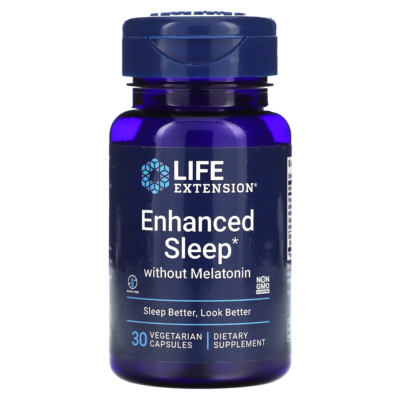 Life Extension, Enhanced Sleep without Melatonin, 30 Vegetarian Capsules - Image 1