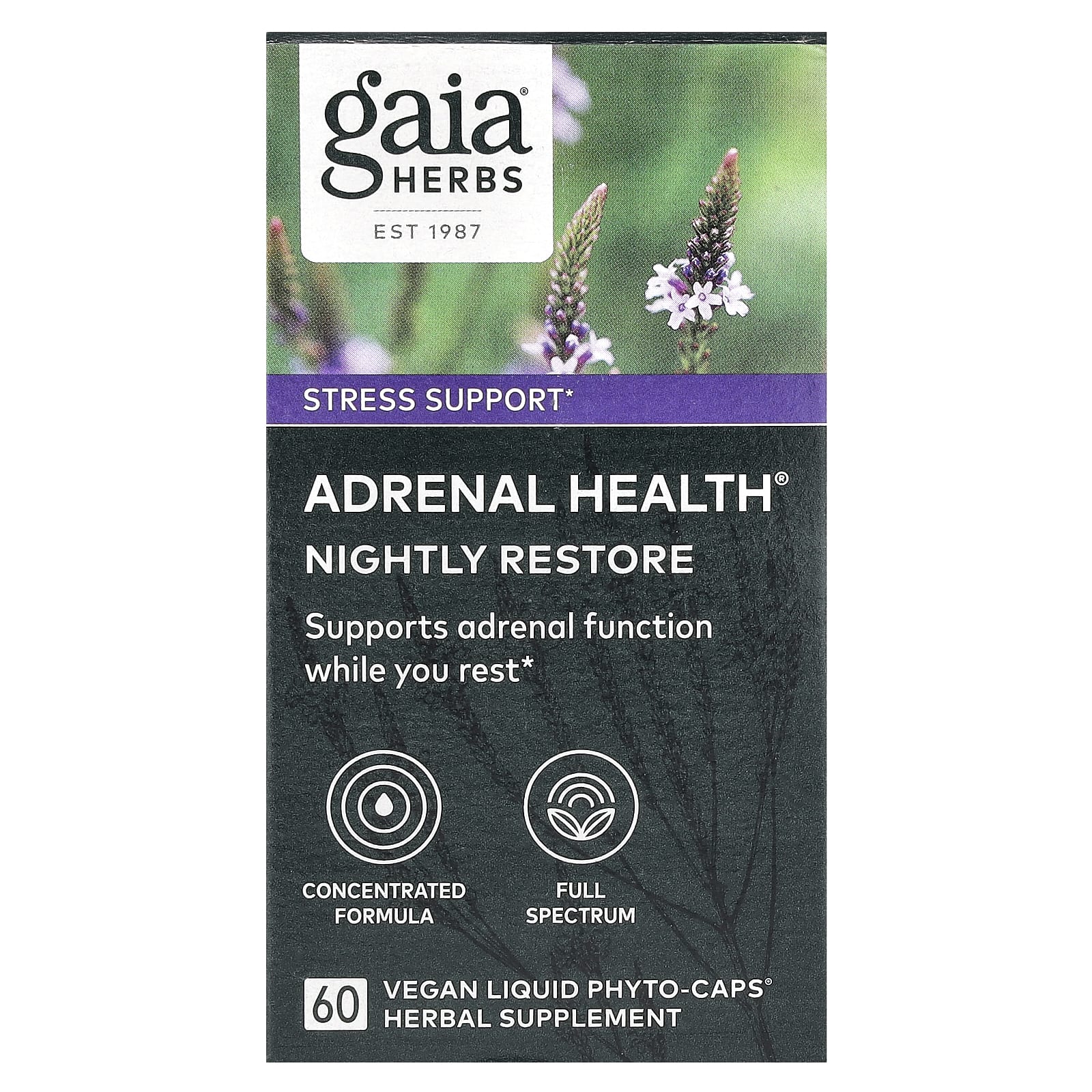 Adrenal Health Nightly Restore, Gaia Herbs - Stress Support & Balance - Image 1