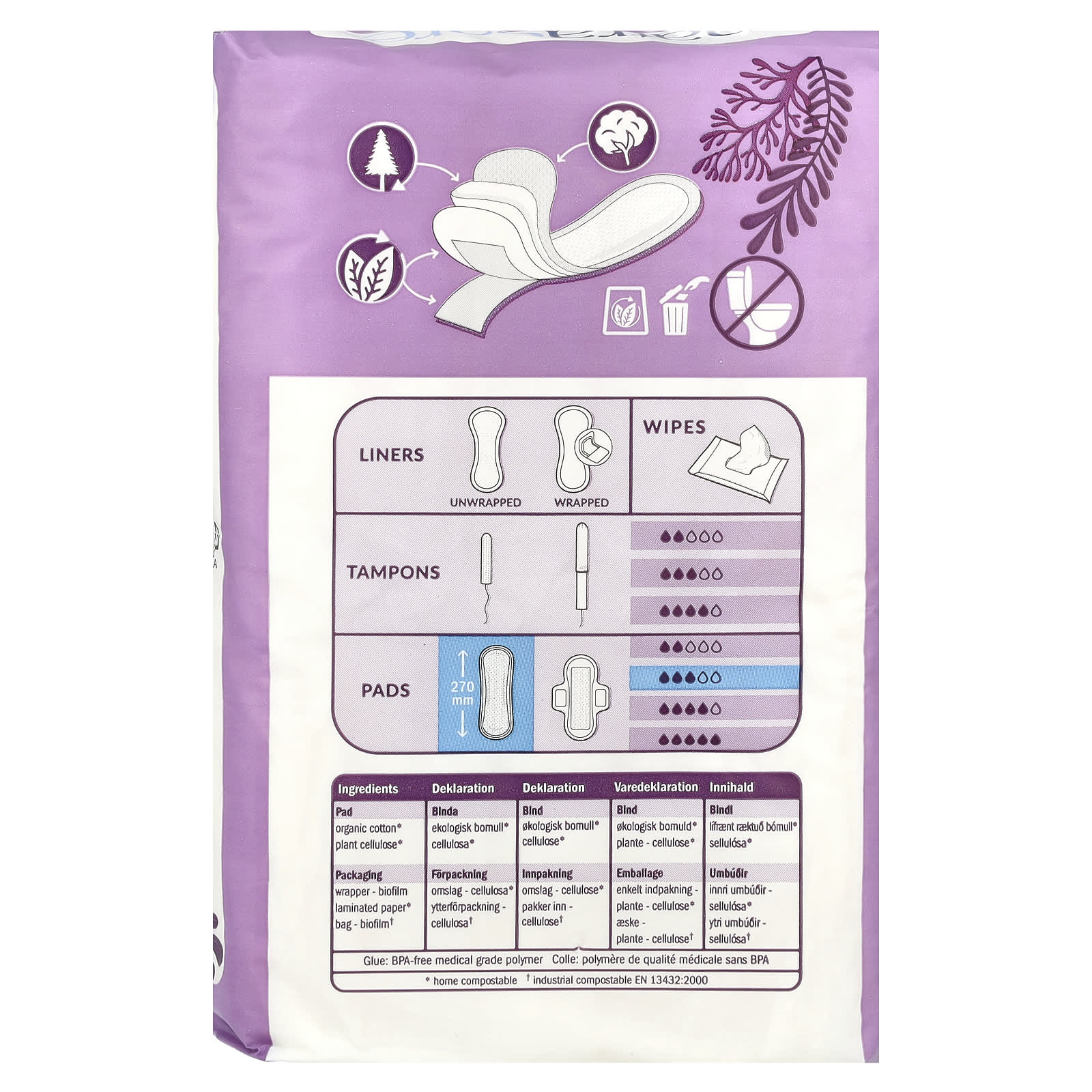 Natracare, Maxi Pads, Organic Cotton Cover, Super, 12 Pads - Image 2