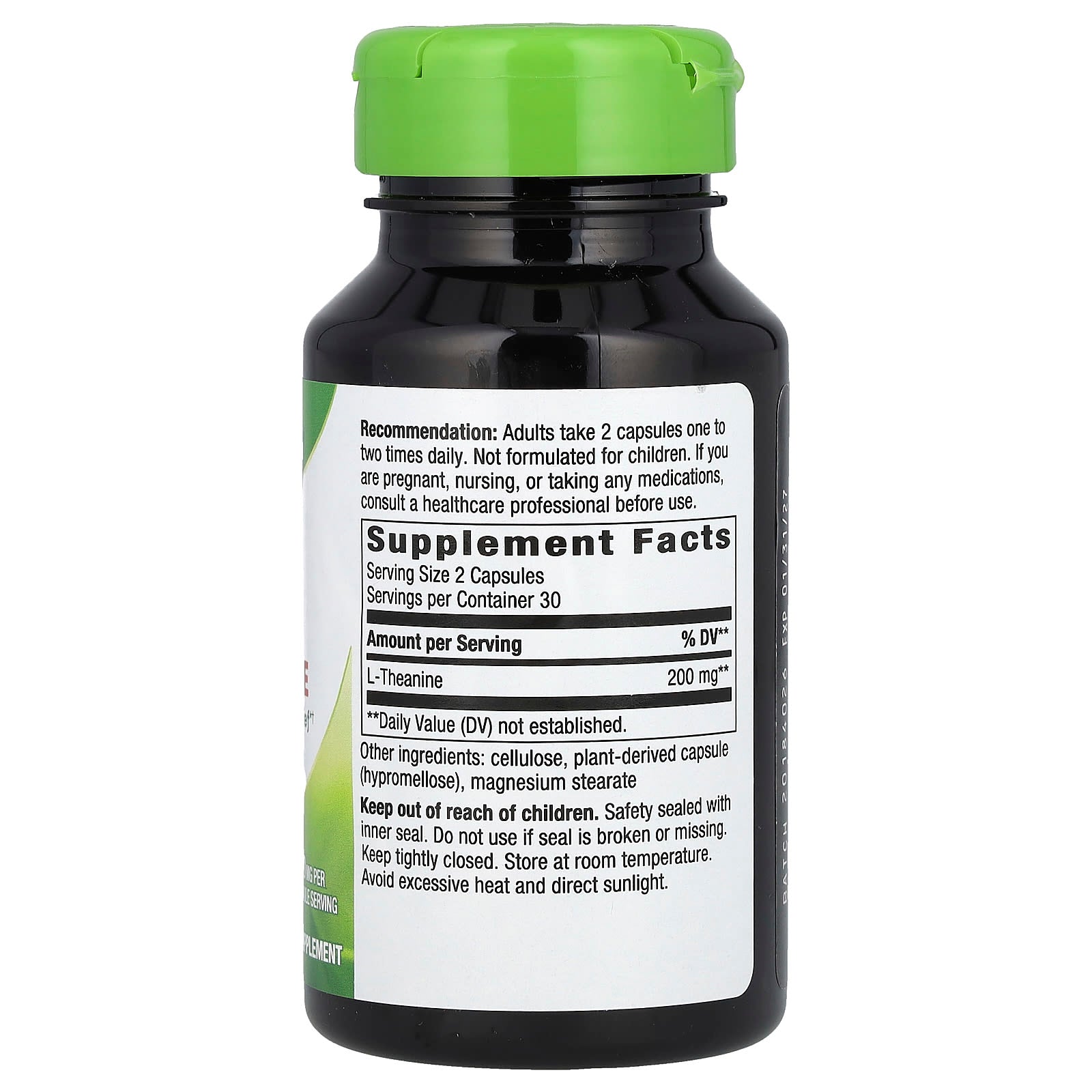 Nature's Way, L-Theanine, 60 Vegan Capsules (100 mg per Capsule) - Image 2