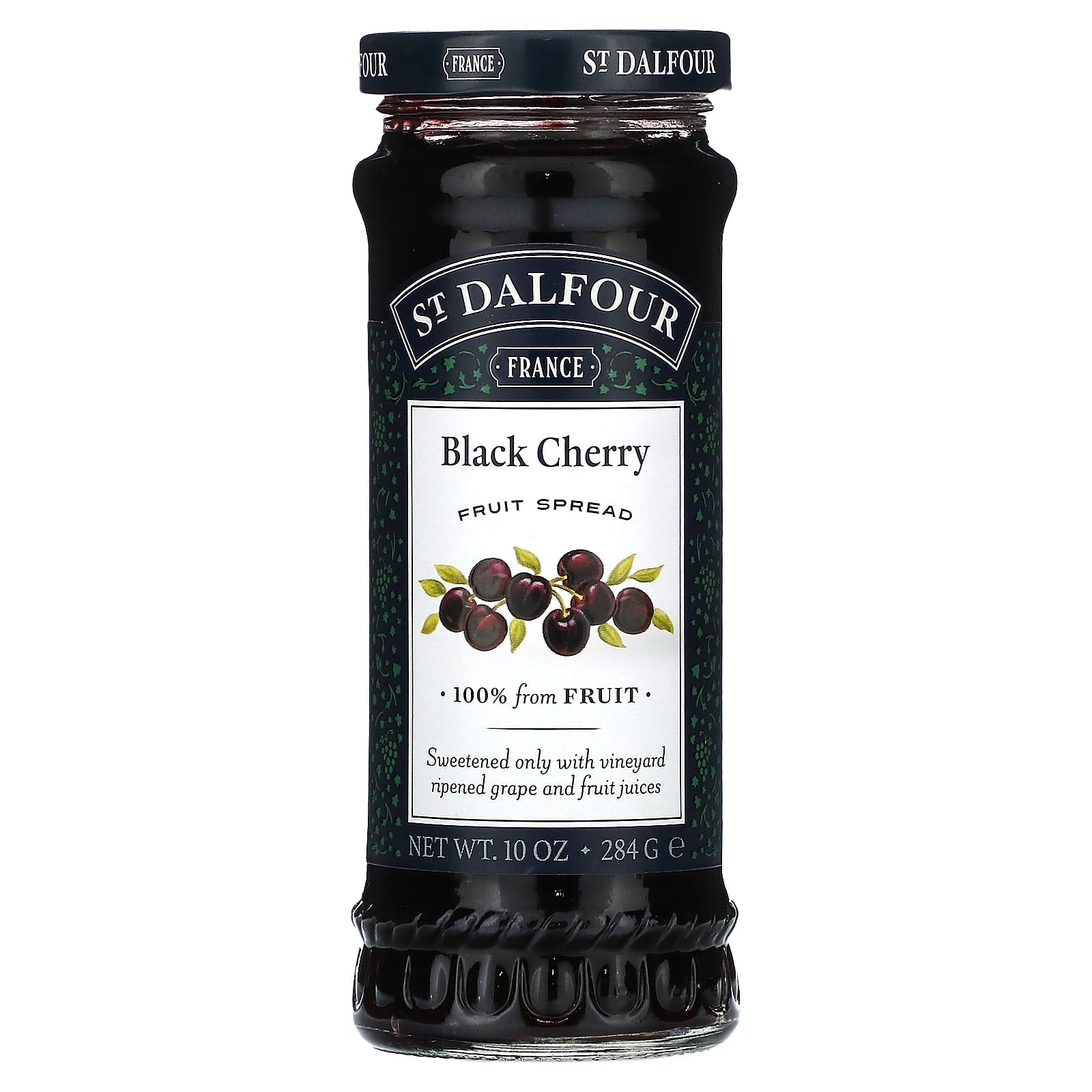 St. Dalfour, Black Cherry Fruit Spread, 10 oz (284 g) - Image 1