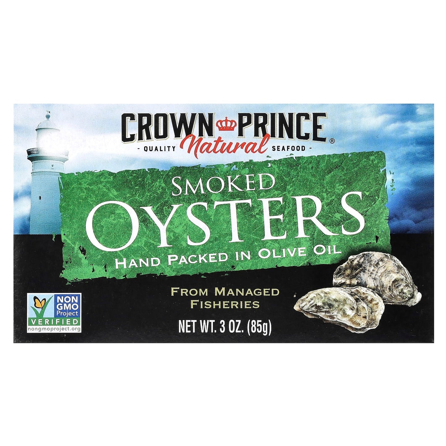 Smoked Oysters in Olive Oil by Crown Prince Natural - Sustainable & Non-GMO - Image 1