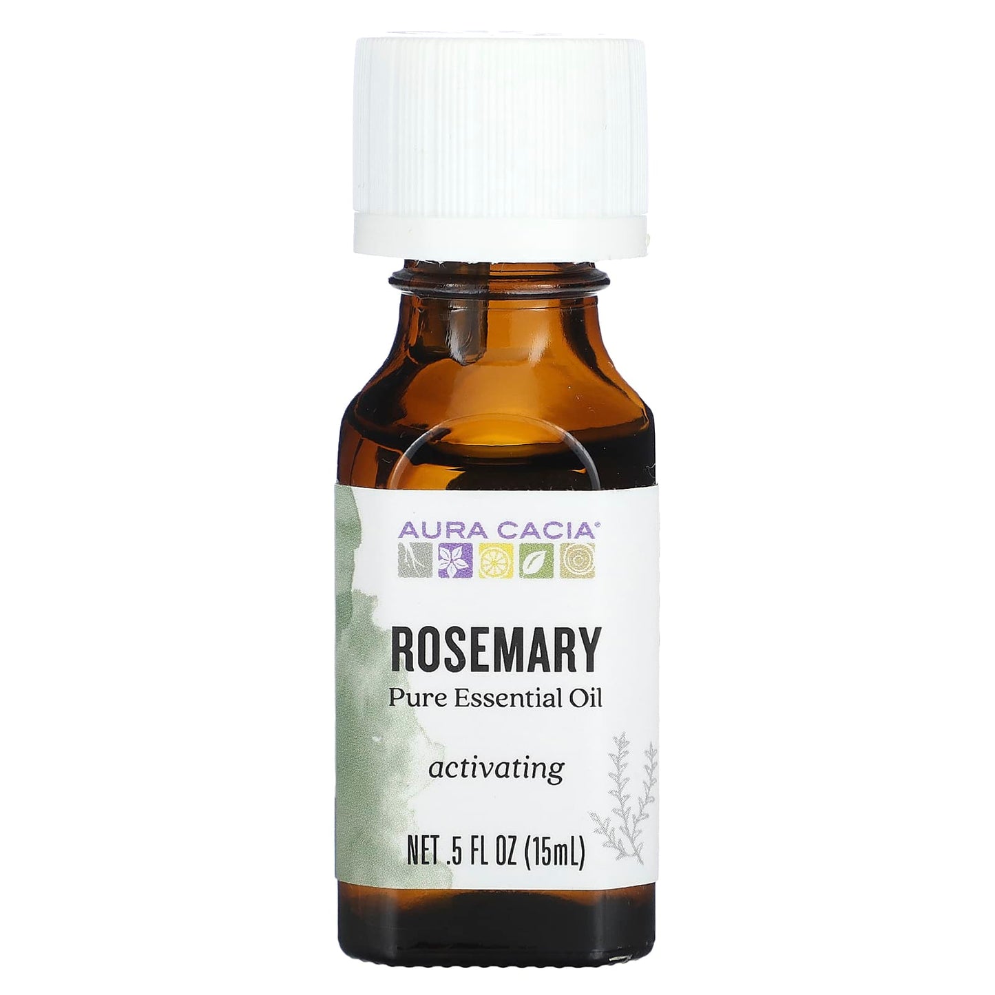 Aura Cacia Rosemary Essential Oil, 15ml, Natural & Sustainable - Image 1