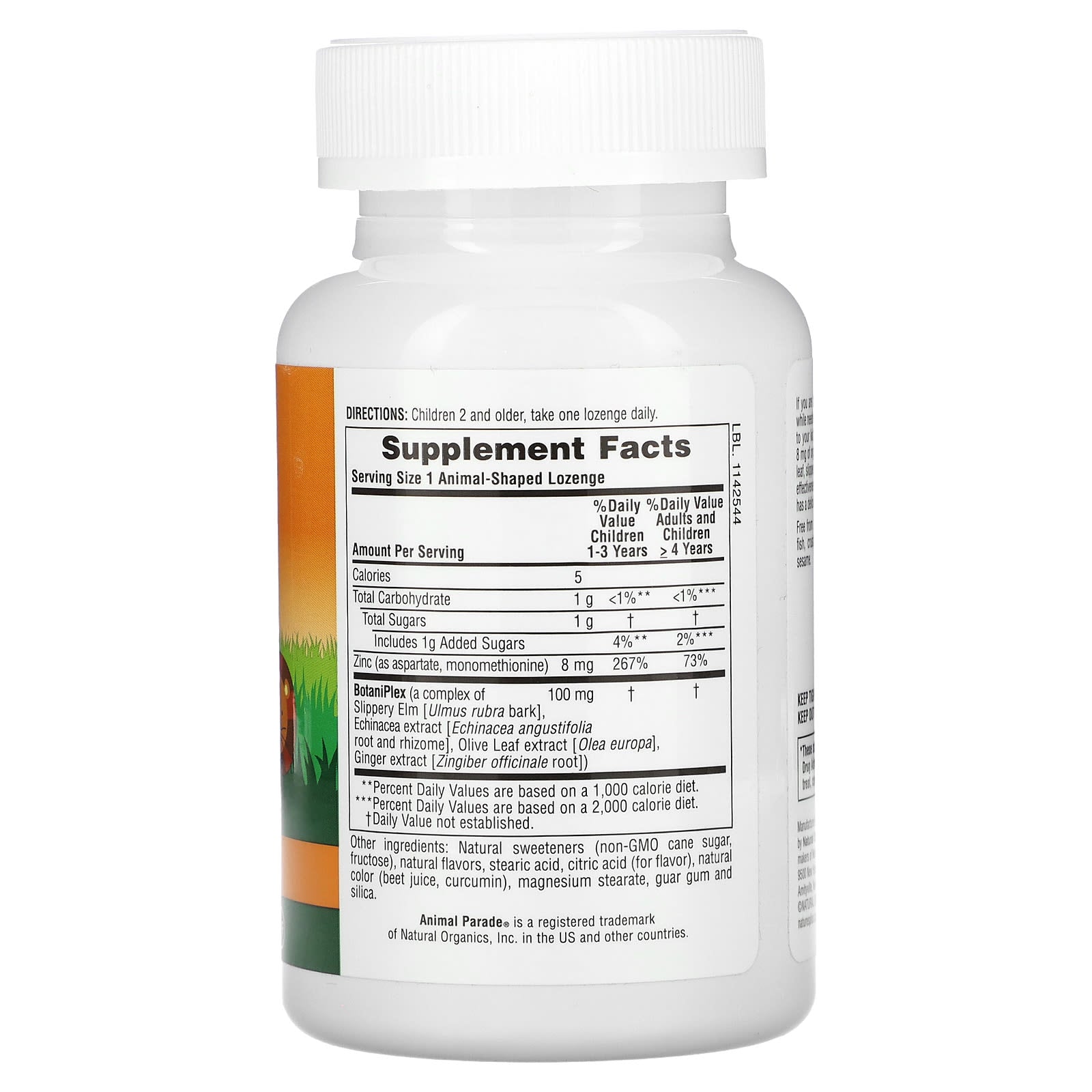 NaturesPlus, Animal Parade, Kid Zinc, Tangerine, 90 Animal-Shaped Lozenges - Image 2