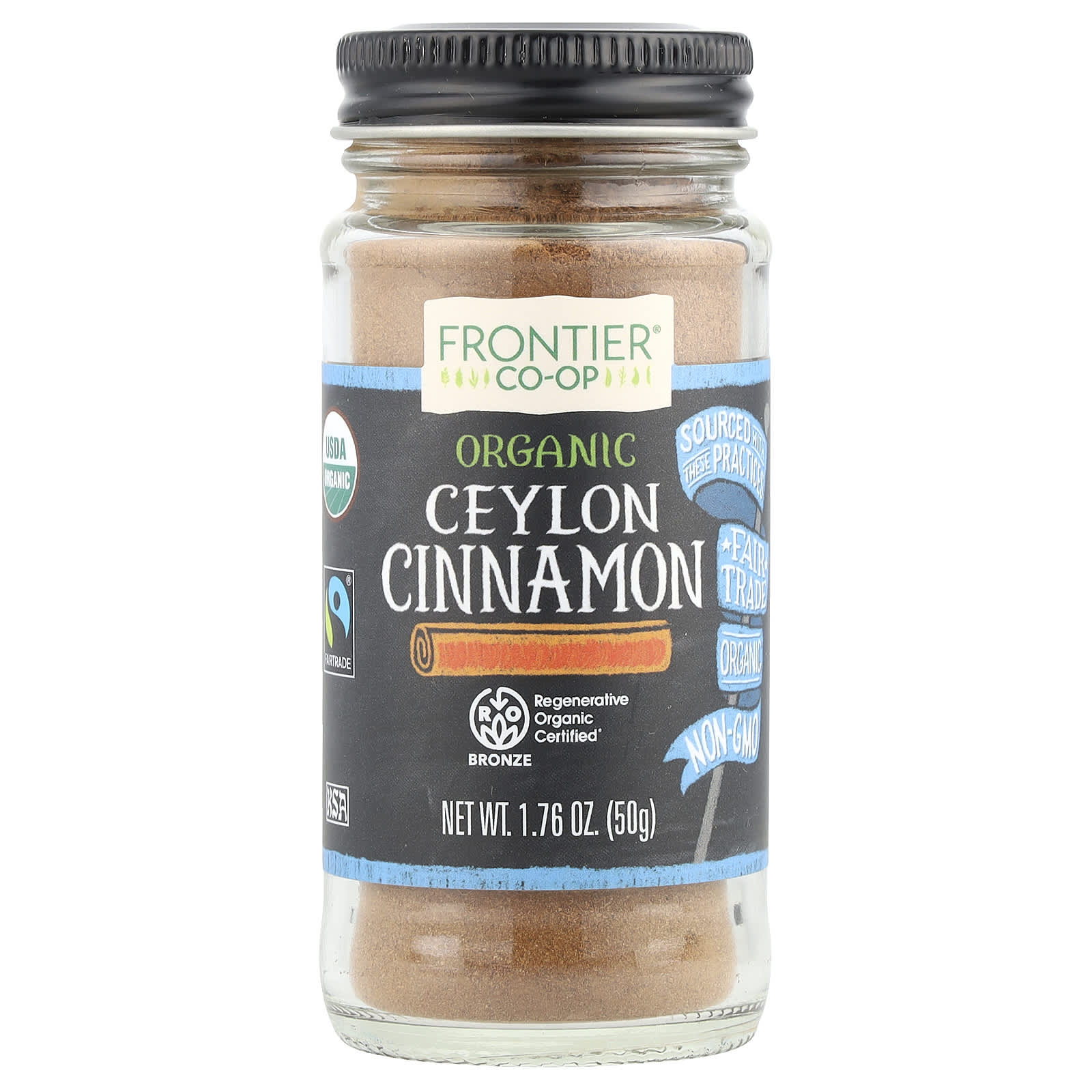 Organic Ceylon Cinnamon by Frontier Co-op, 1.76 oz (50 g) - Image 1
