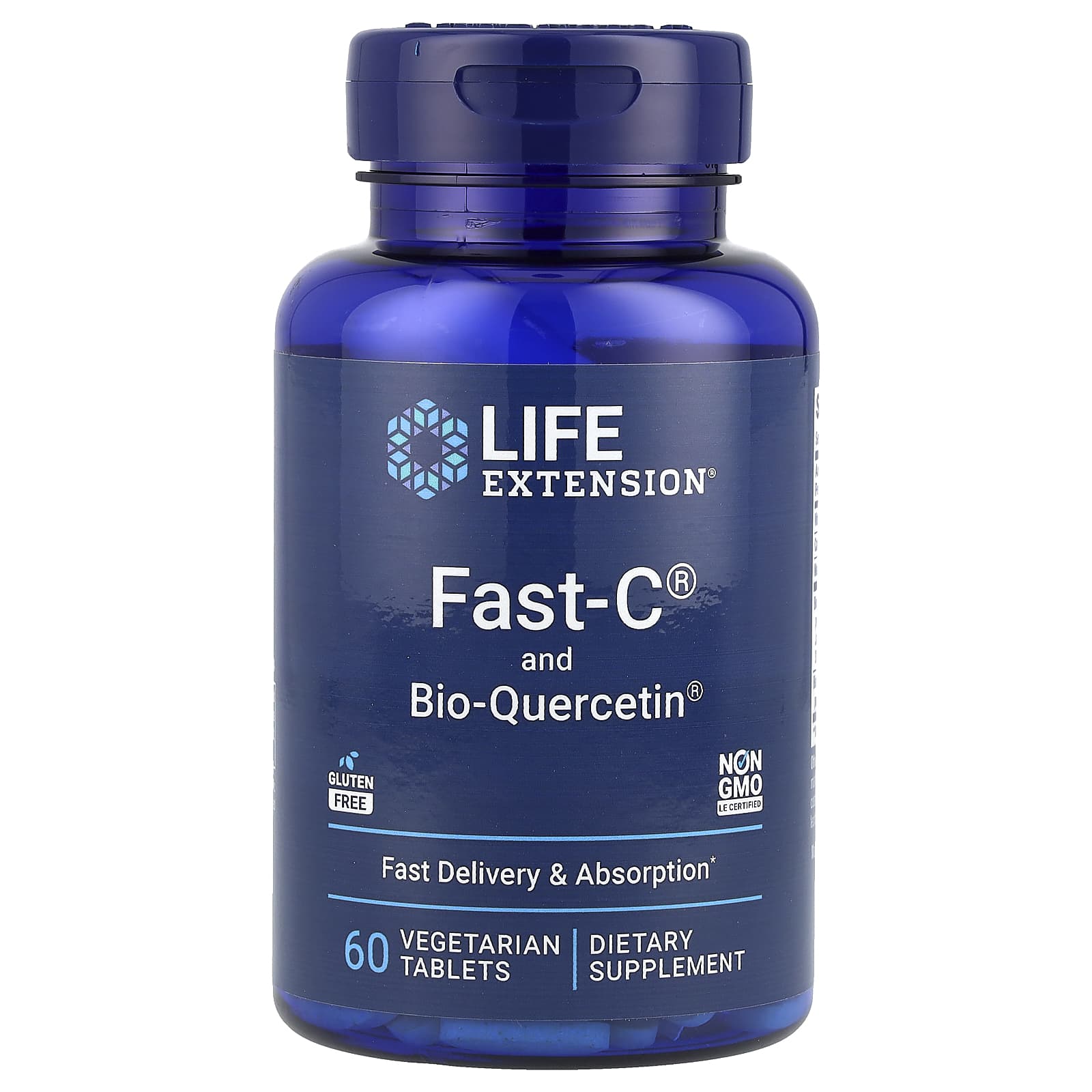 Life Extension, Fast-C® and Bio-Quercetin®, 60 Vegetarian Tablets - Image 1