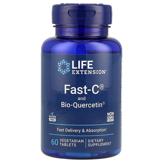 Life Extension, Fast-C® and Bio-Quercetin®, 60 Vegetarian Tablets - Image 1