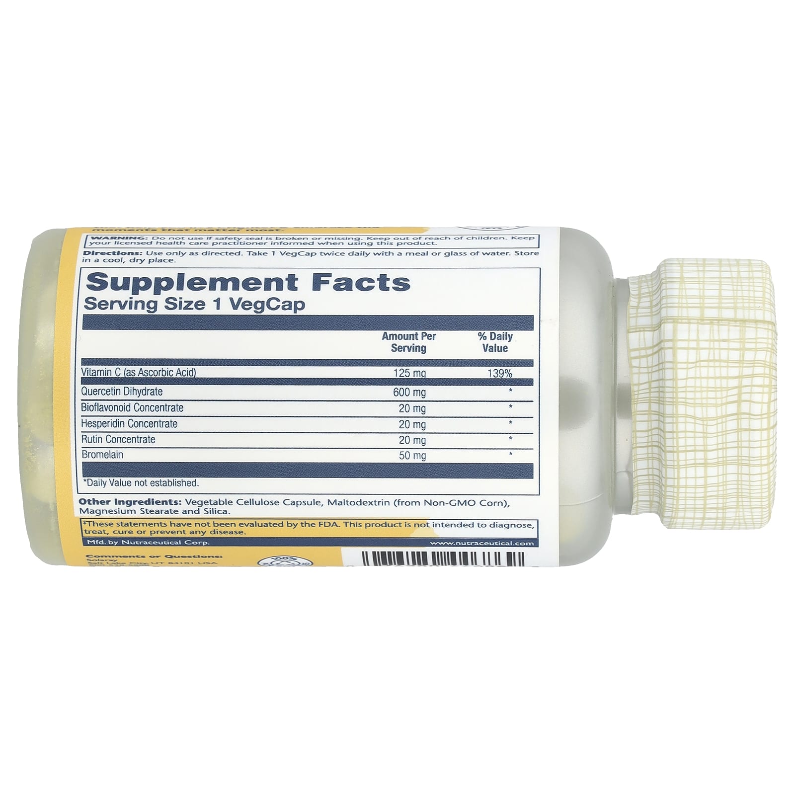 Solaray, Mega Quercetin™, 60 VegCaps - Image 2