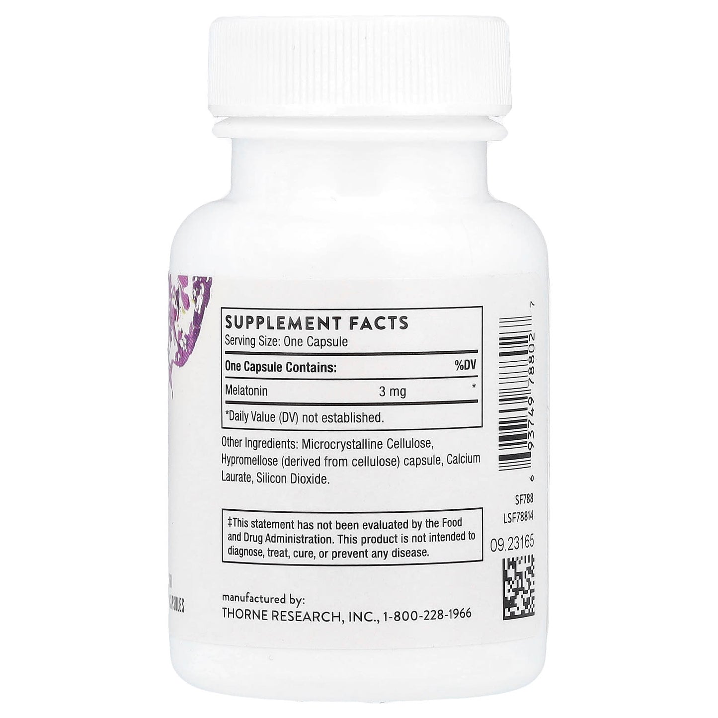 Thorne, Melaton-3™, 60 Capsules (3 mg per Capsule)