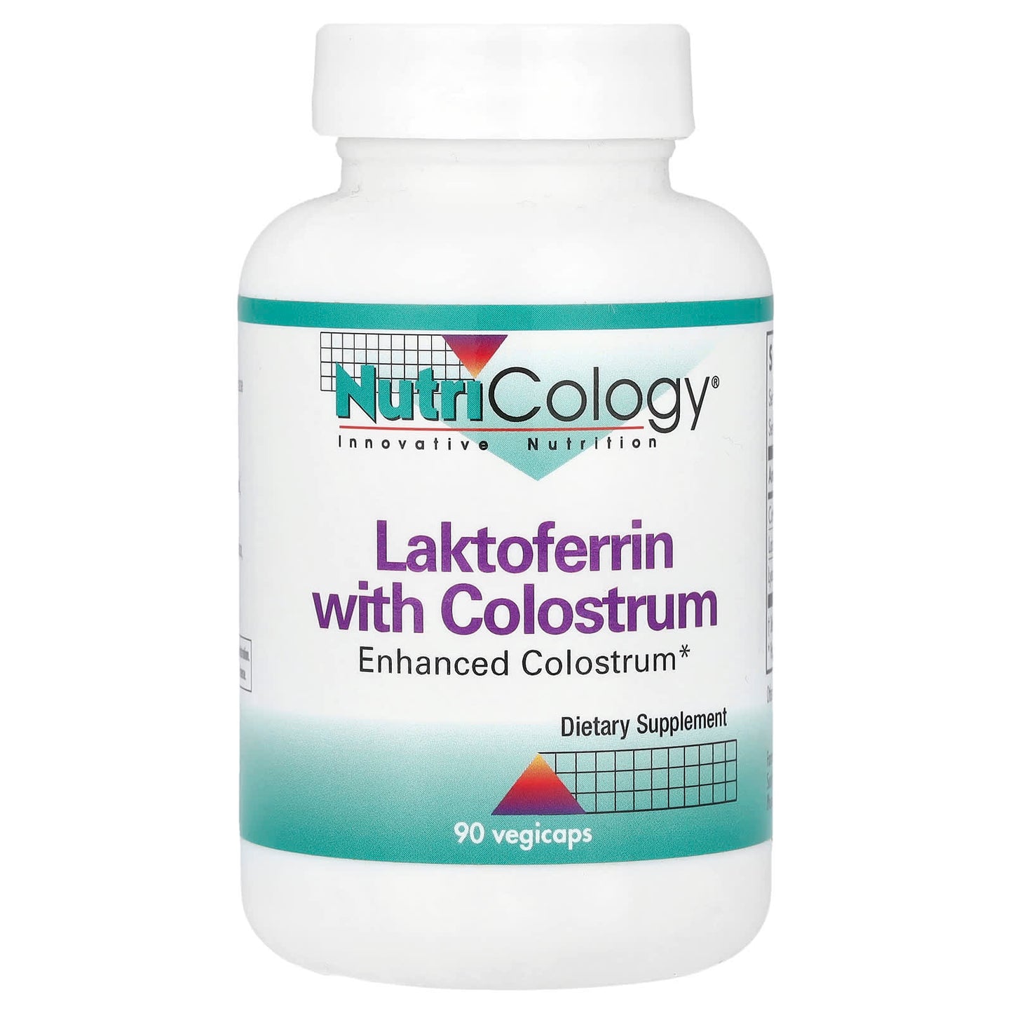Nutricology, Laktoferrin with Colostrum, 90 Vegicaps - Image 1