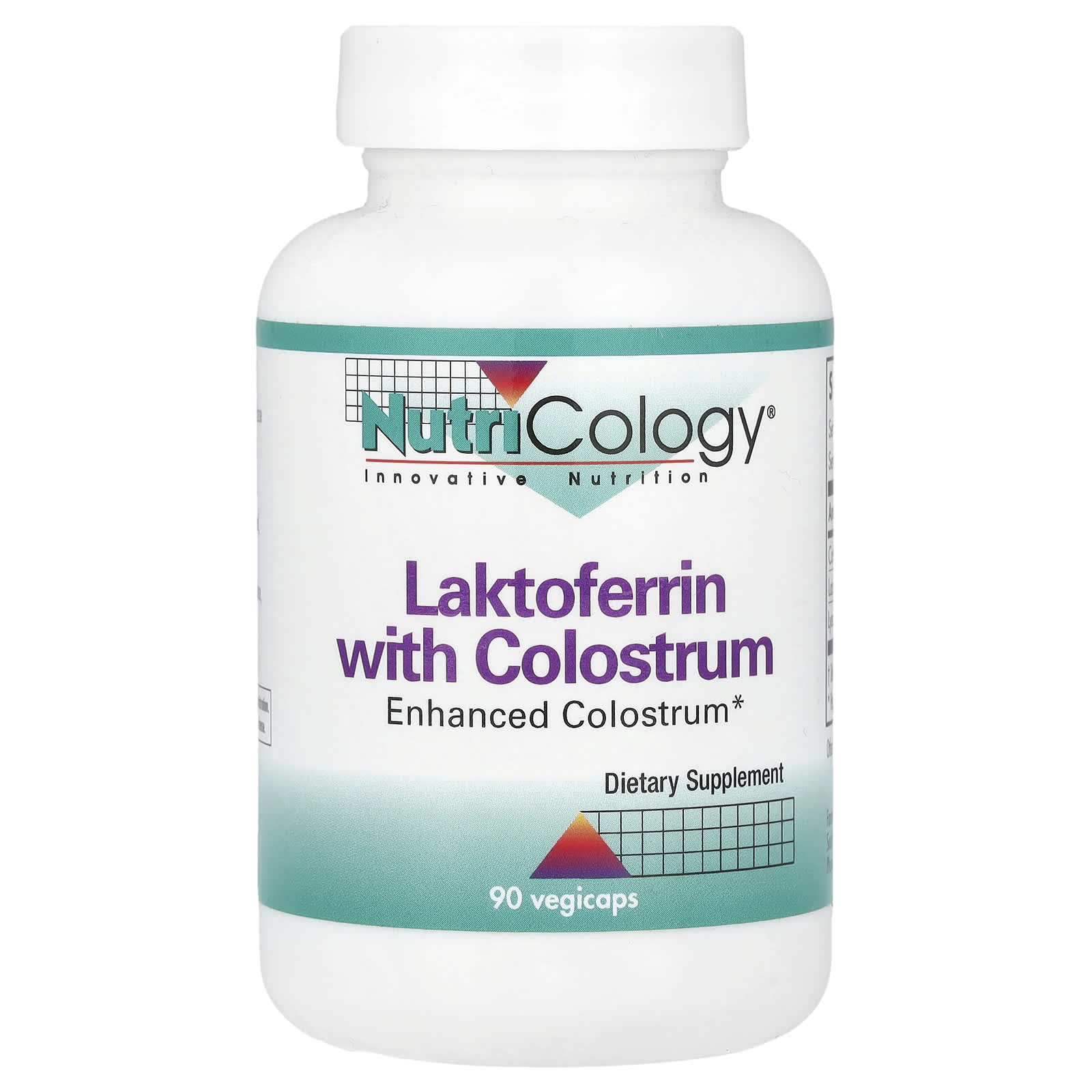 Nutricology, Laktoferrin with Colostrum, 90 Vegicaps - Image 1