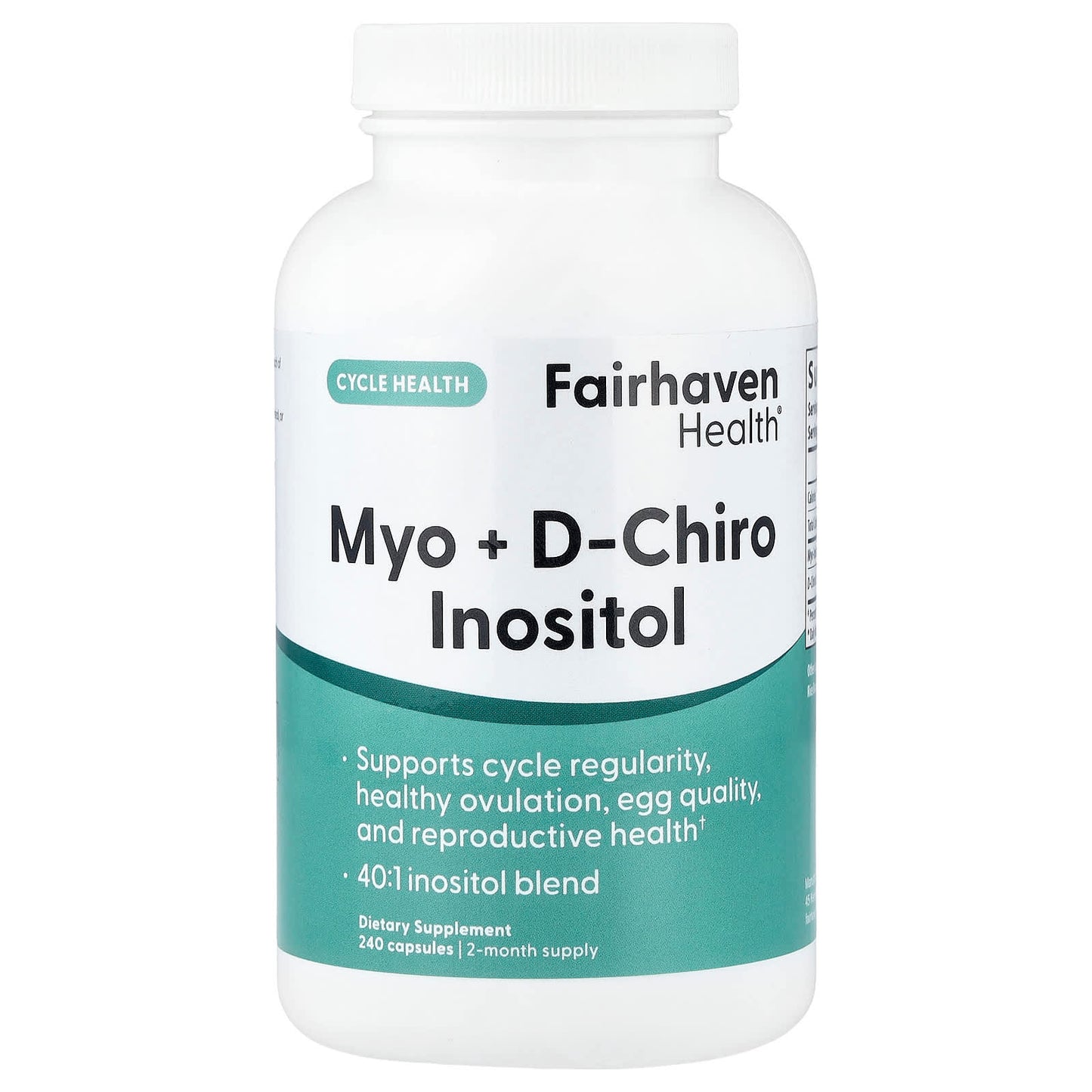 Fairhaven Health Myo + D-Chiro Inositol Fertility Support Supplement - Image 1