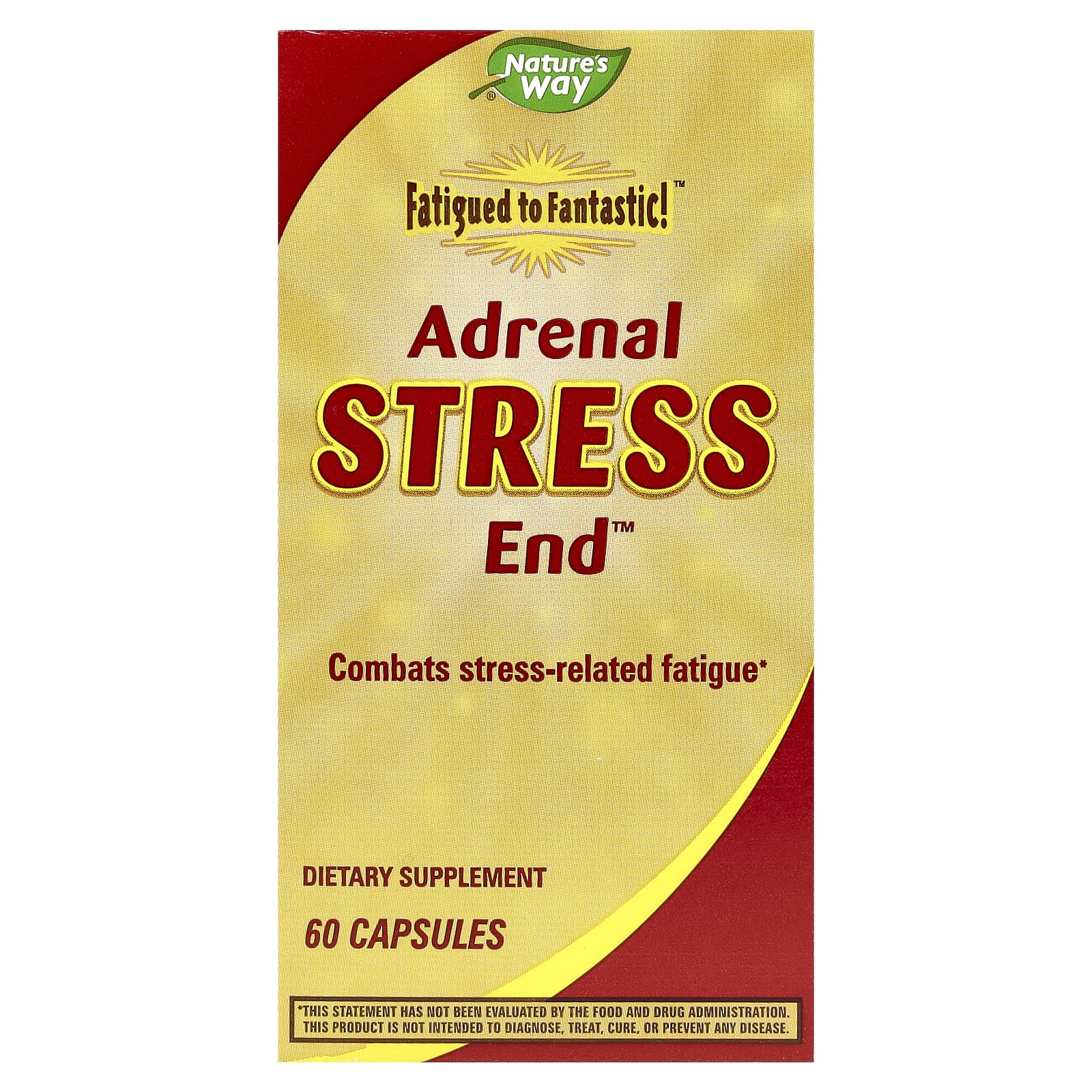 Nature's Way, Fatigued to Fantastic!™, Adrenal Stress End™, 60 Capsules - Image 1