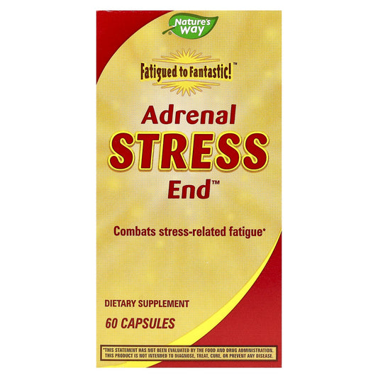 Nature's Way, Fatigued to Fantastic!™, Adrenal Stress End™, 60 Capsules - Image 1