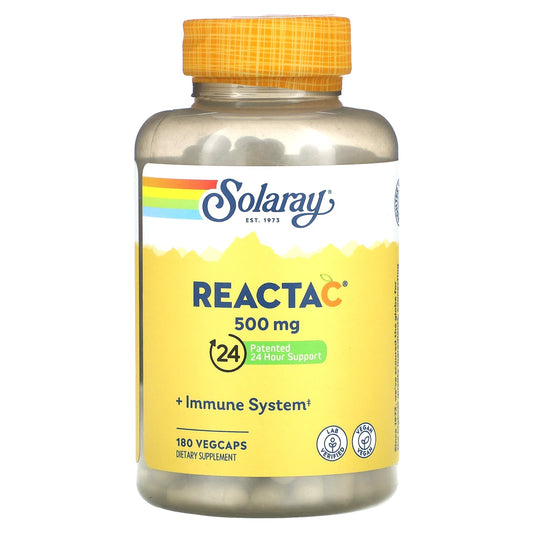 Solaray, Reacta-C, 500 mg, 180 VegCaps - Image 1