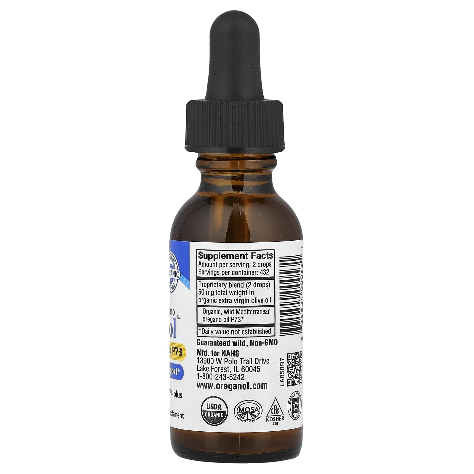 North American Herb & Spice, Oreganol™, Oil of Wild Oregano, 1 fl oz (30 ml) - Image 2