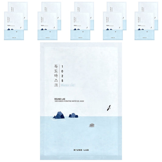 Round Lab, 1025 Dokdo Hydrating Water Gel Beauty Mask, 10 Sheets, 1.01 fl oz (30 ml) Each - Image 1