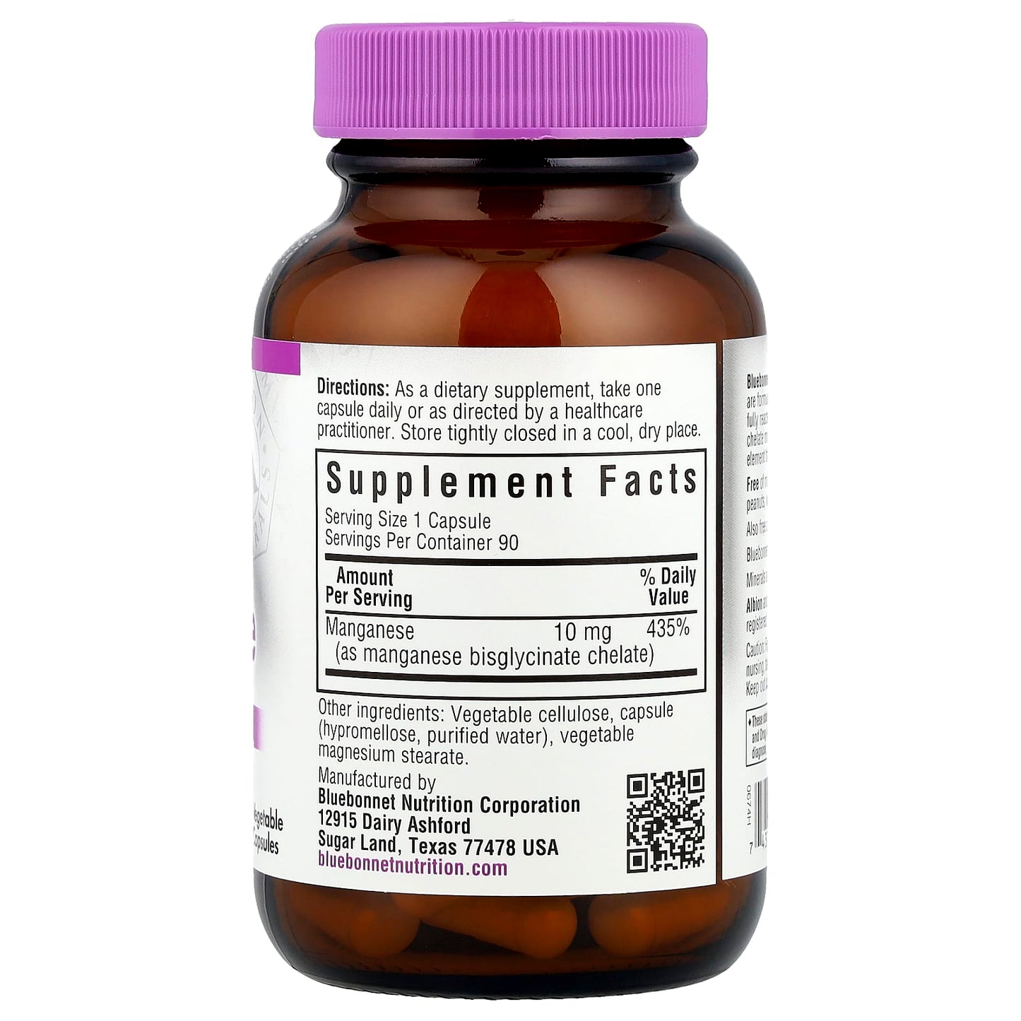 Manganese 10mg by Bluebonnet Nutrition - Supports Bone Health - Image 2