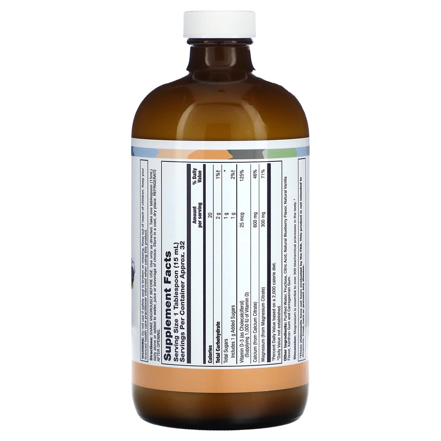 LifeTime Vitamins, Bone Support, Blueberry, 16 fl oz (473 ml) - Image 2