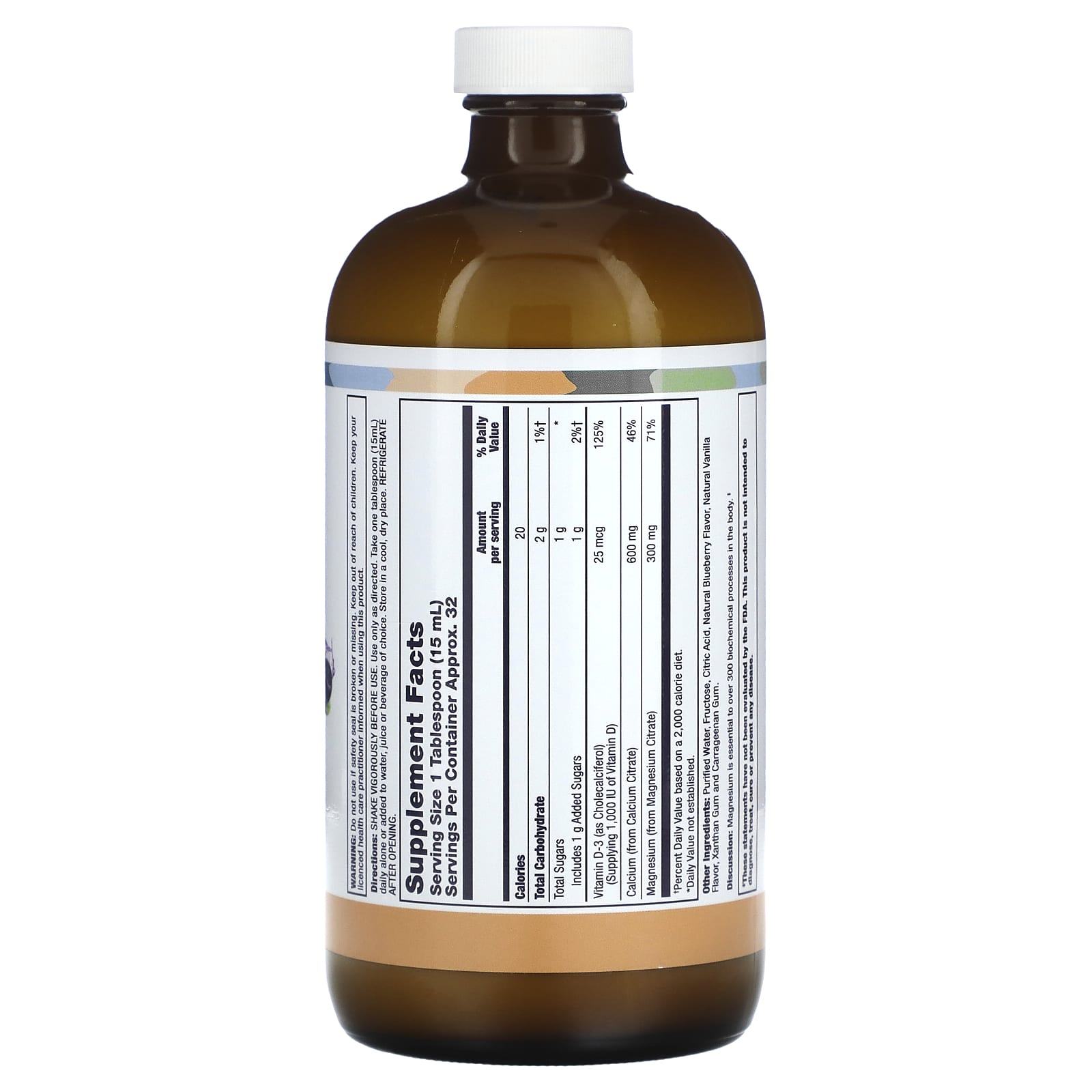 LifeTime Vitamins, Bone Support, Blueberry, 16 fl oz (473 ml) - Image 2