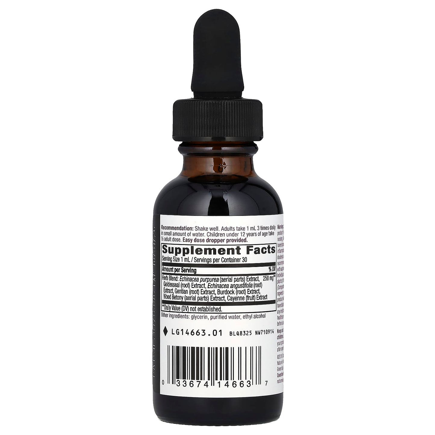 Nature's Way, Echinacea Goldenseal, 250 mg, 1.01 fl oz (30 ml) - Image 2