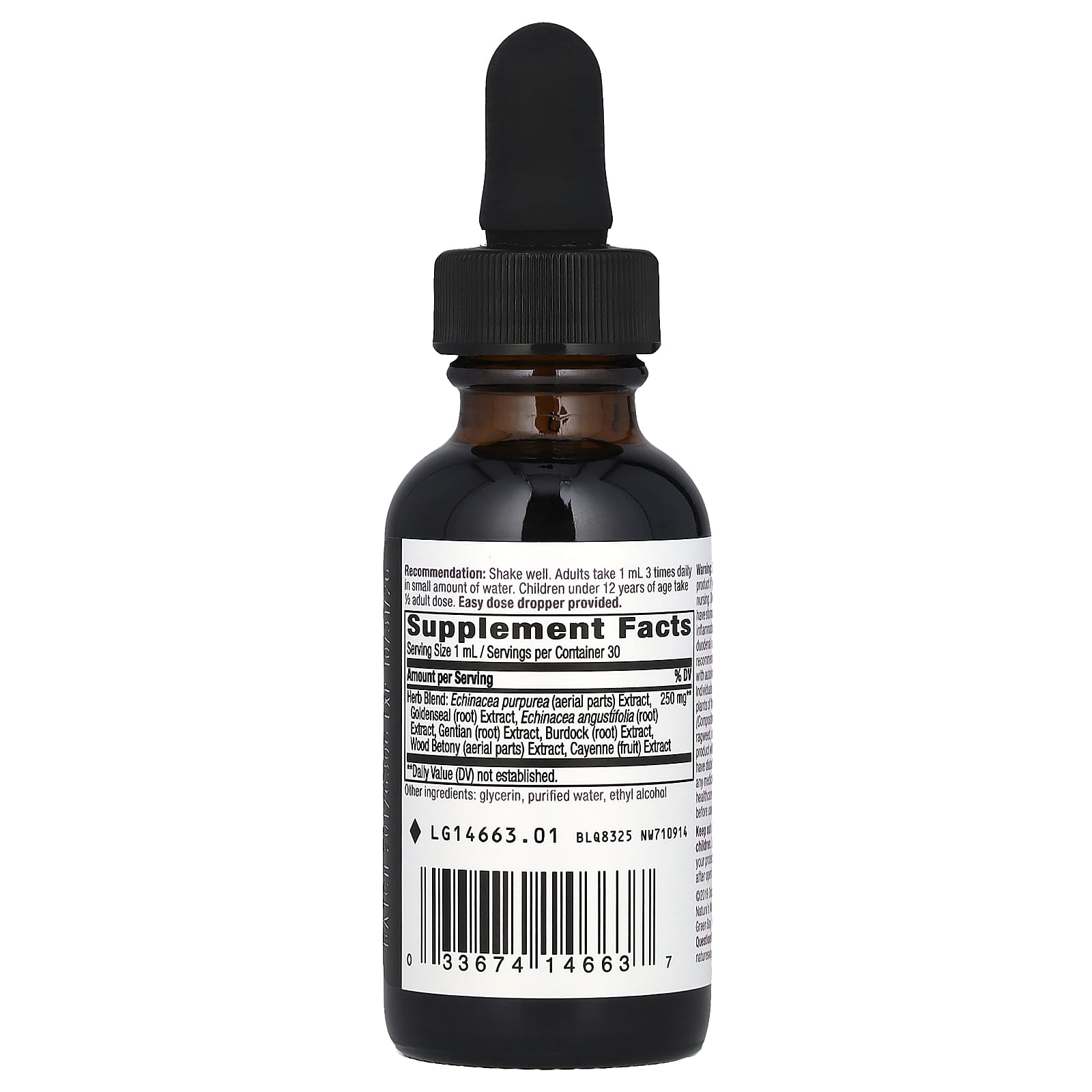 Nature's Way, Echinacea Goldenseal, 250 mg, 1.01 fl oz (30 ml) - Image 2