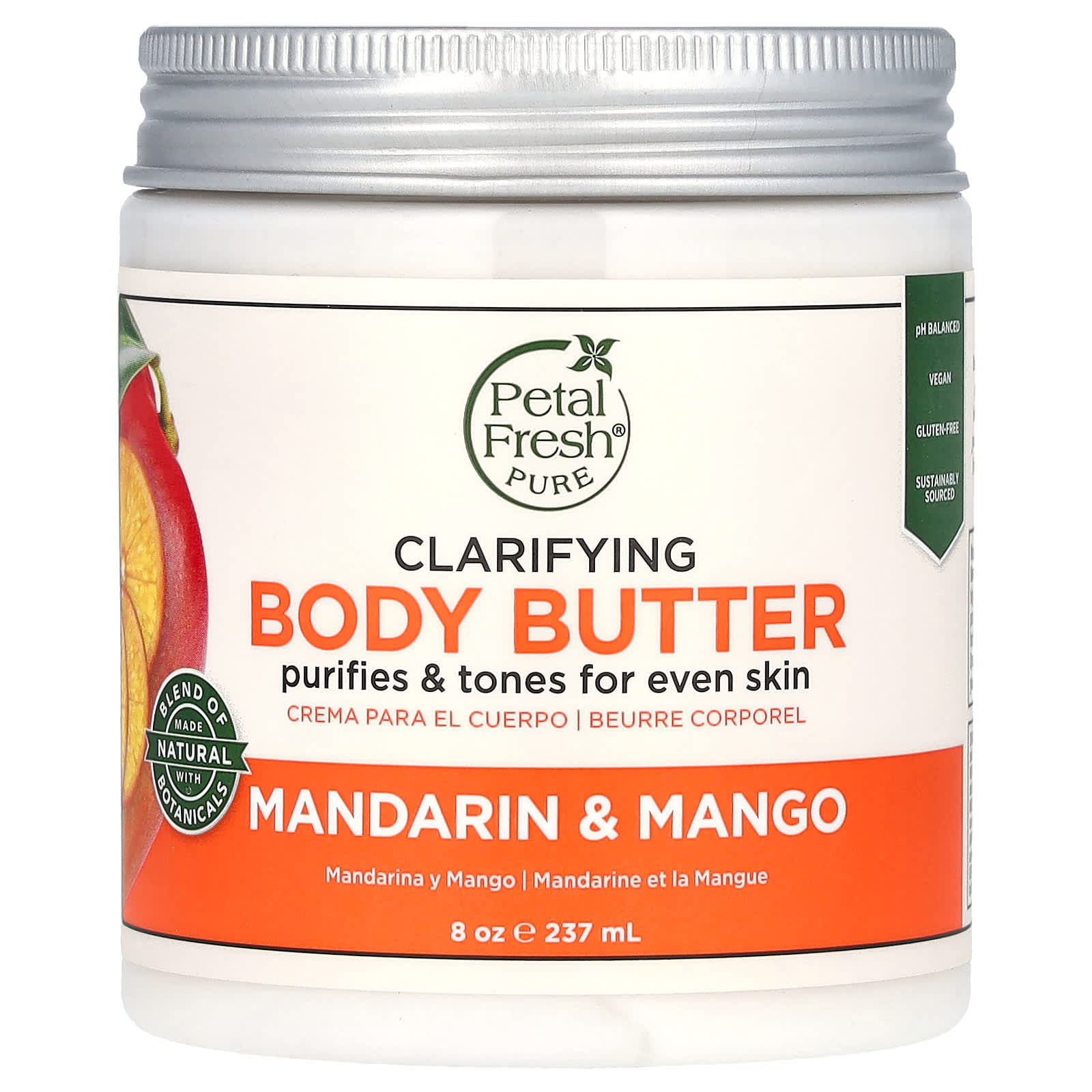 Petal Fresh, Clarifying Body Butter, Mandarin & Mango, 8 oz (237 ml) - Image 1