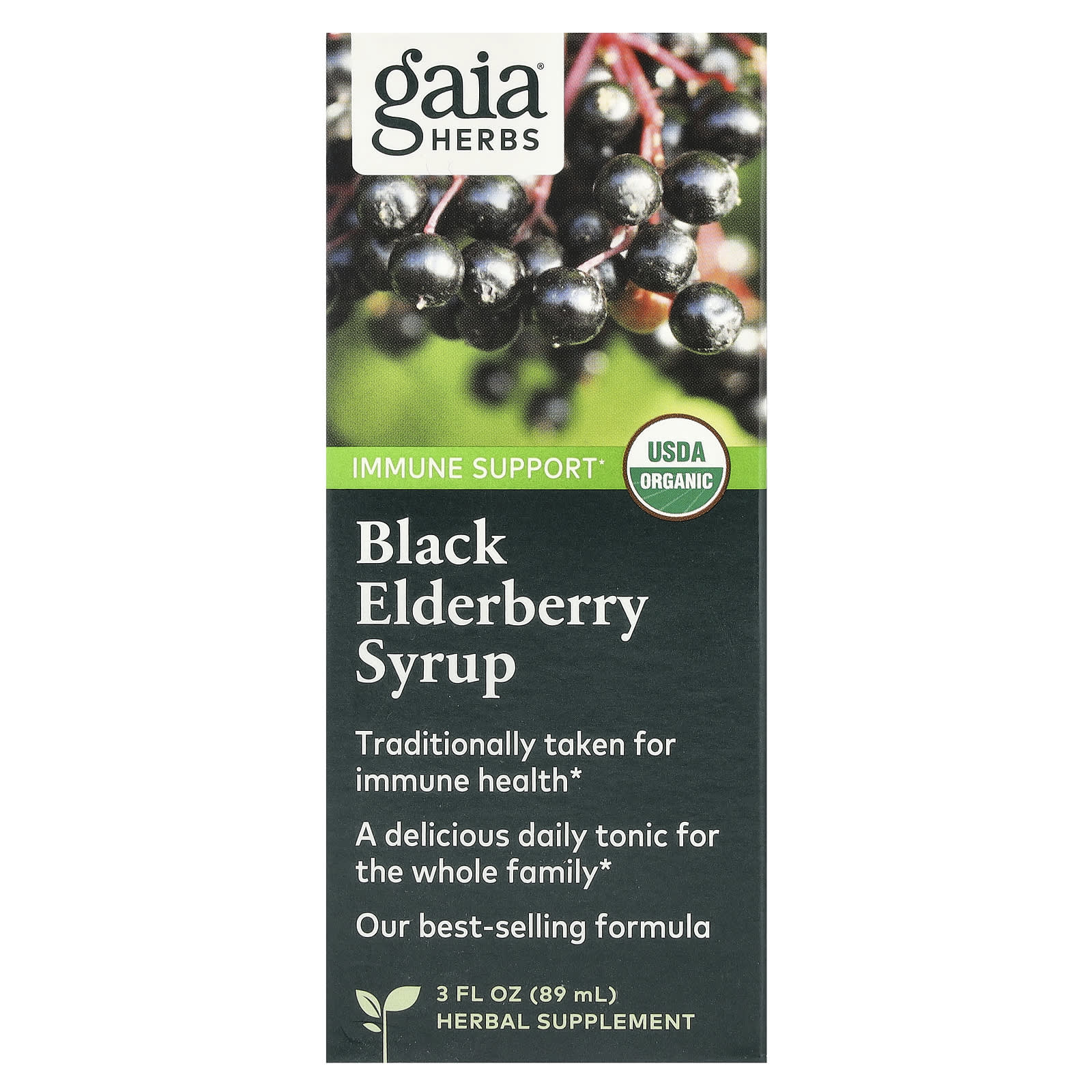 Black Elderberry Syrup for Immune Support | USDA Organic - Image 1