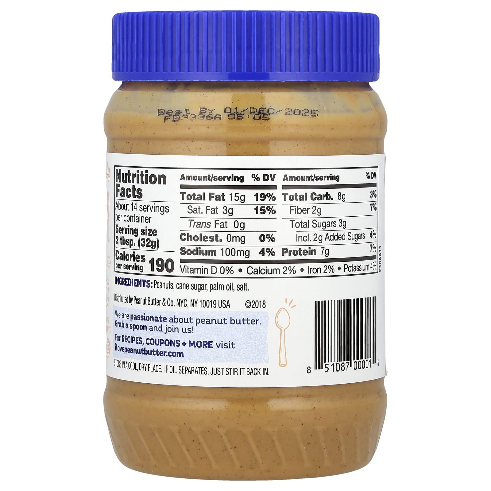 Peanut Butter & Co., Peanut Butter Spread, Smooth Operator, 16 oz (454 g) - Image 2