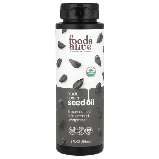Organic Black Cumin Seed Oil by Foods Alive - Cold-Pressed & Vegan - Image 1