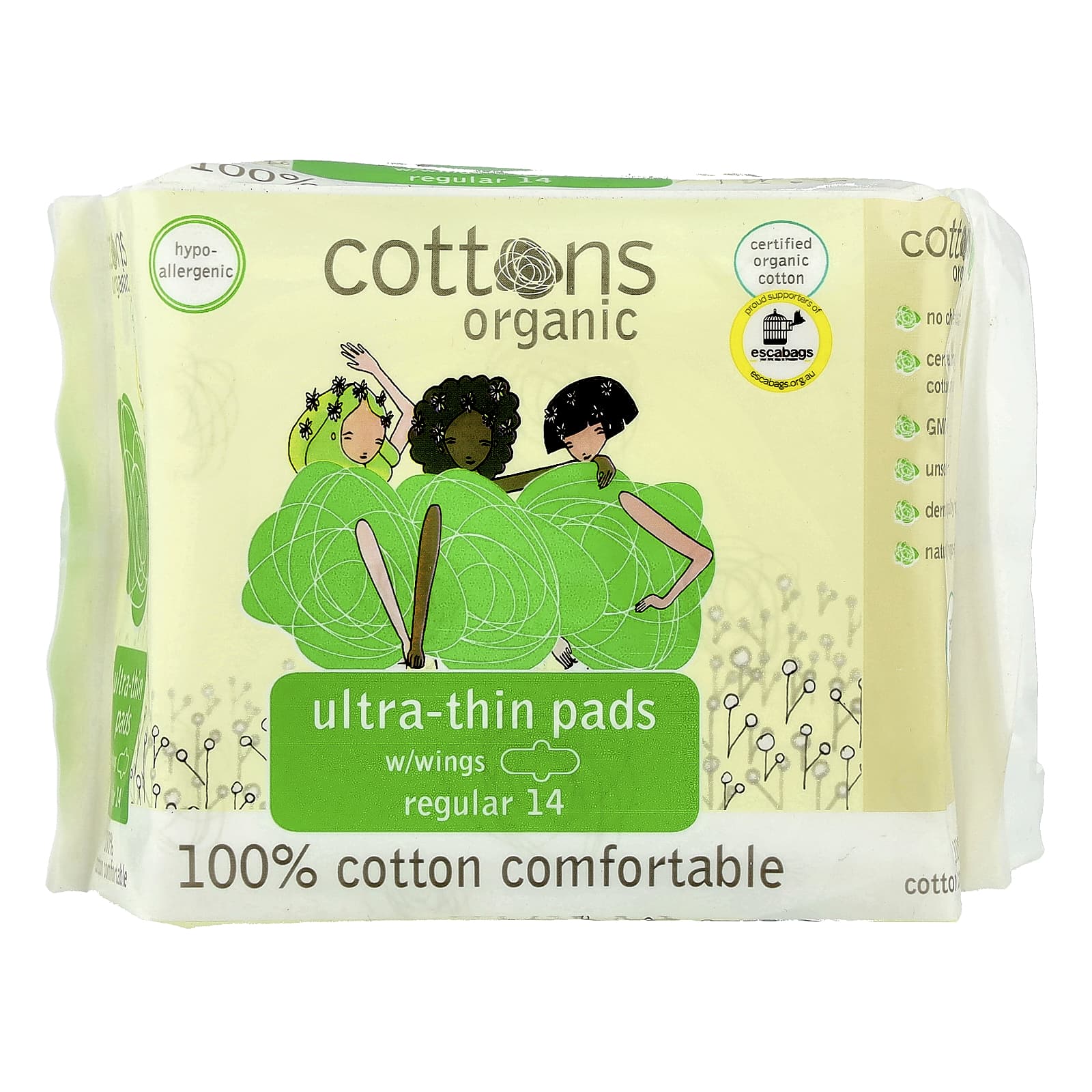 Certified Organic Cotton Sanitary Pads | Breathable & Hypo-Allergenic - Image 1