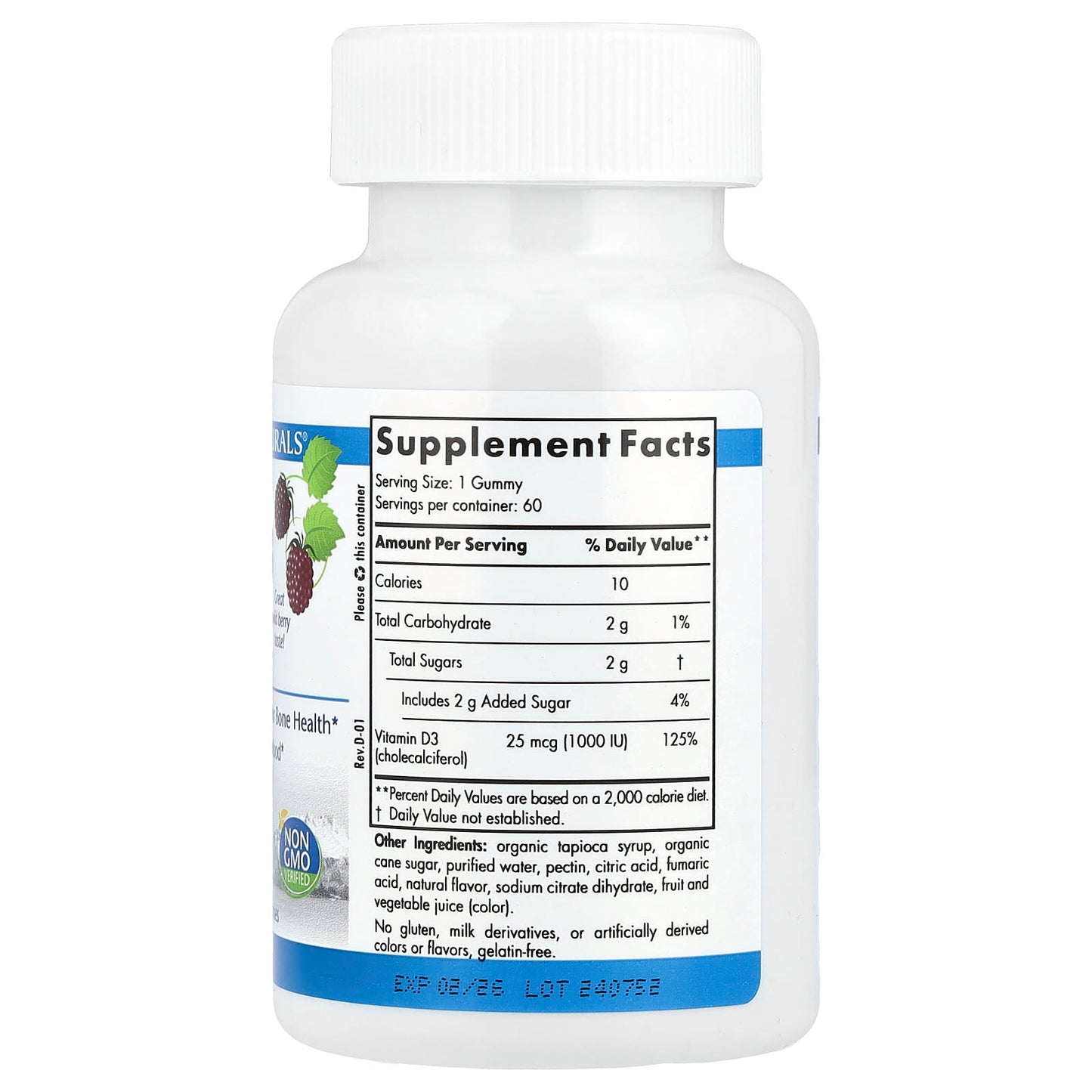 Nordic Naturals, Vitamin D3 Gummies, Wild Berry, 1,000 IU, 60 Gummies - Image 2